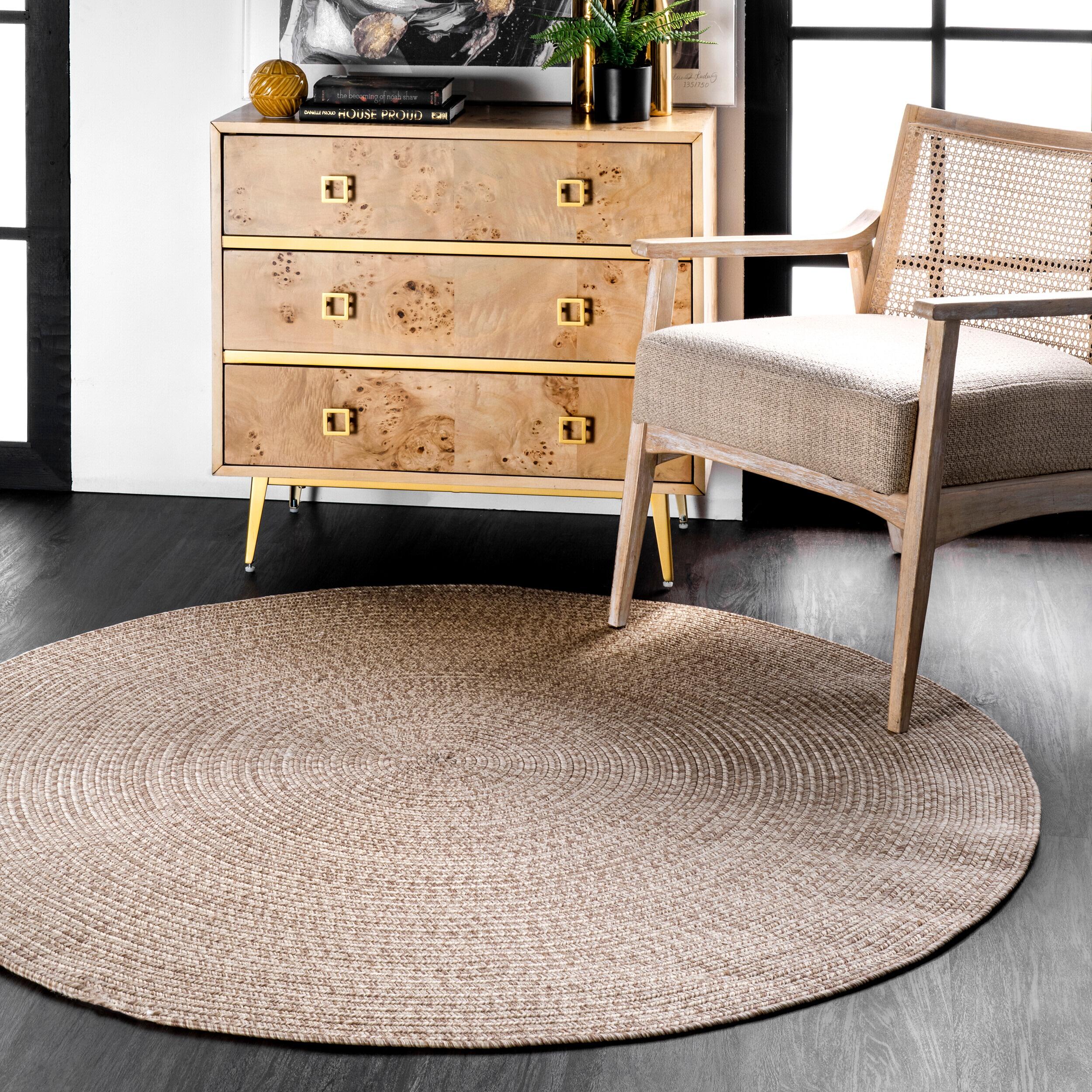 Nuloom Braided Lefebvre Indoor/Outdoor 3' x 5' Oval Rug, Tan, rollover