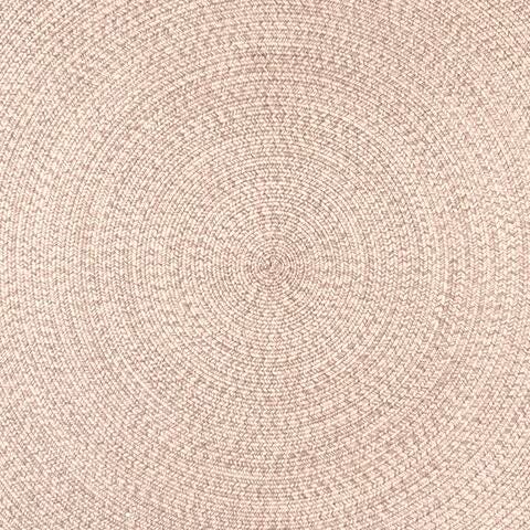 Nuloom Braided Lefebvre Indoor/Outdoor 6' Round Rug, Tan, large