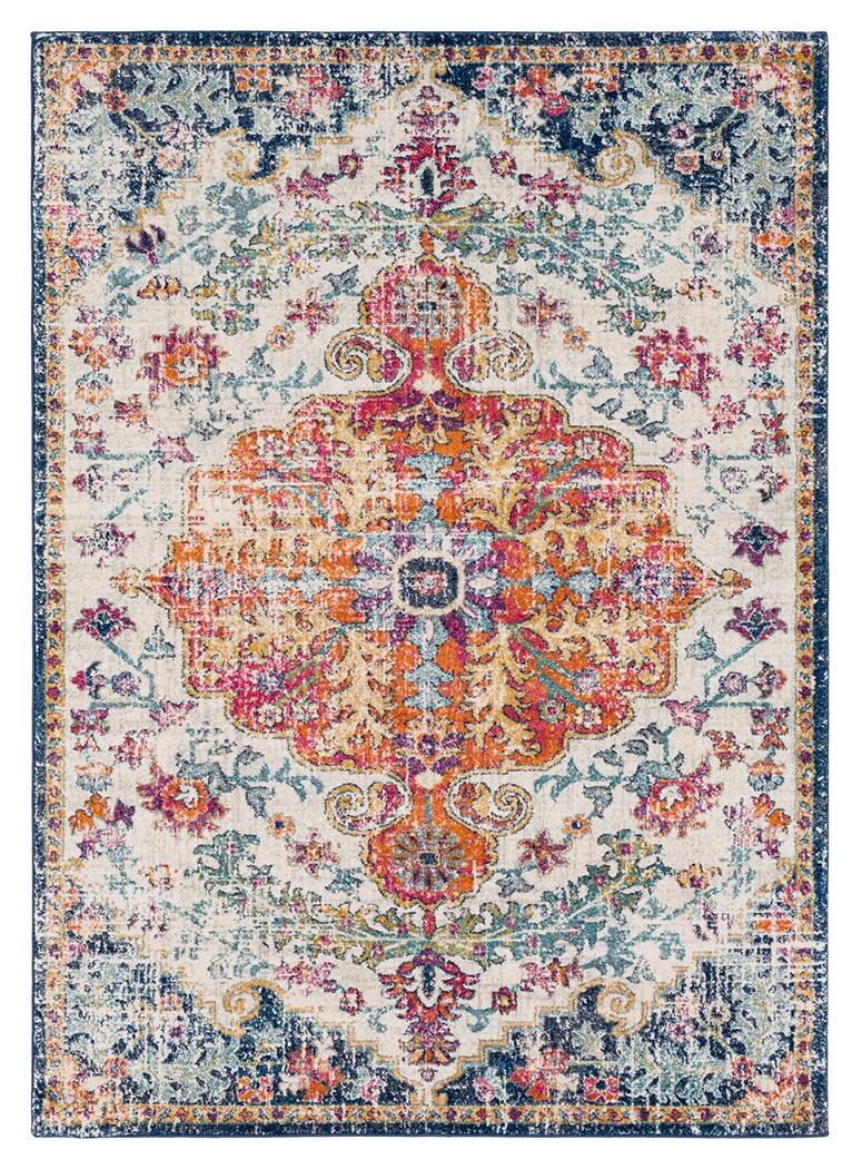 Surya Harput Vintage Medallion Area Rug, 3'11" x 5'7", Orange/Navy, Orange/Navy, large