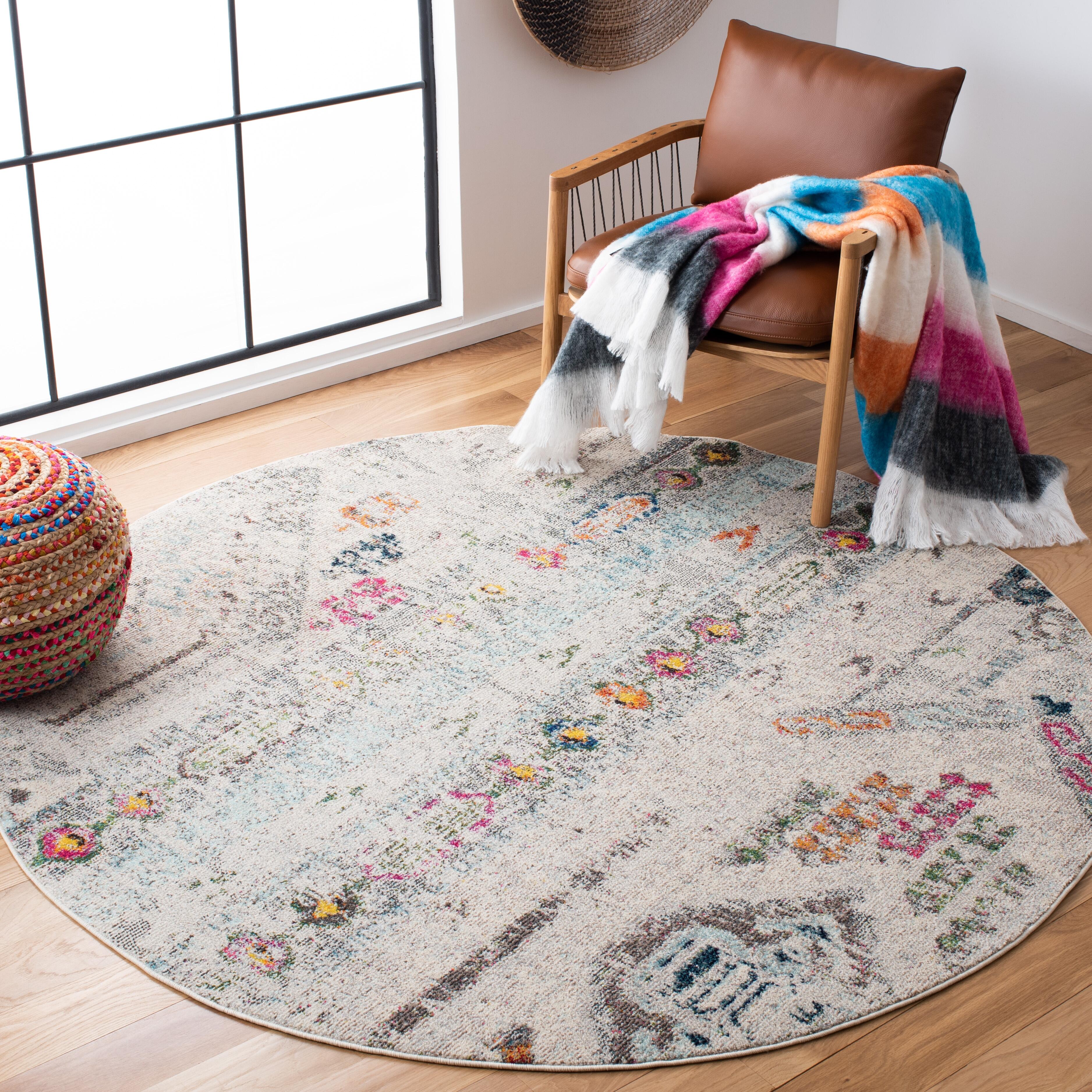 Safavieh Madison 6'-7 x 6'-7 Round Area Rug, Gray, rollover