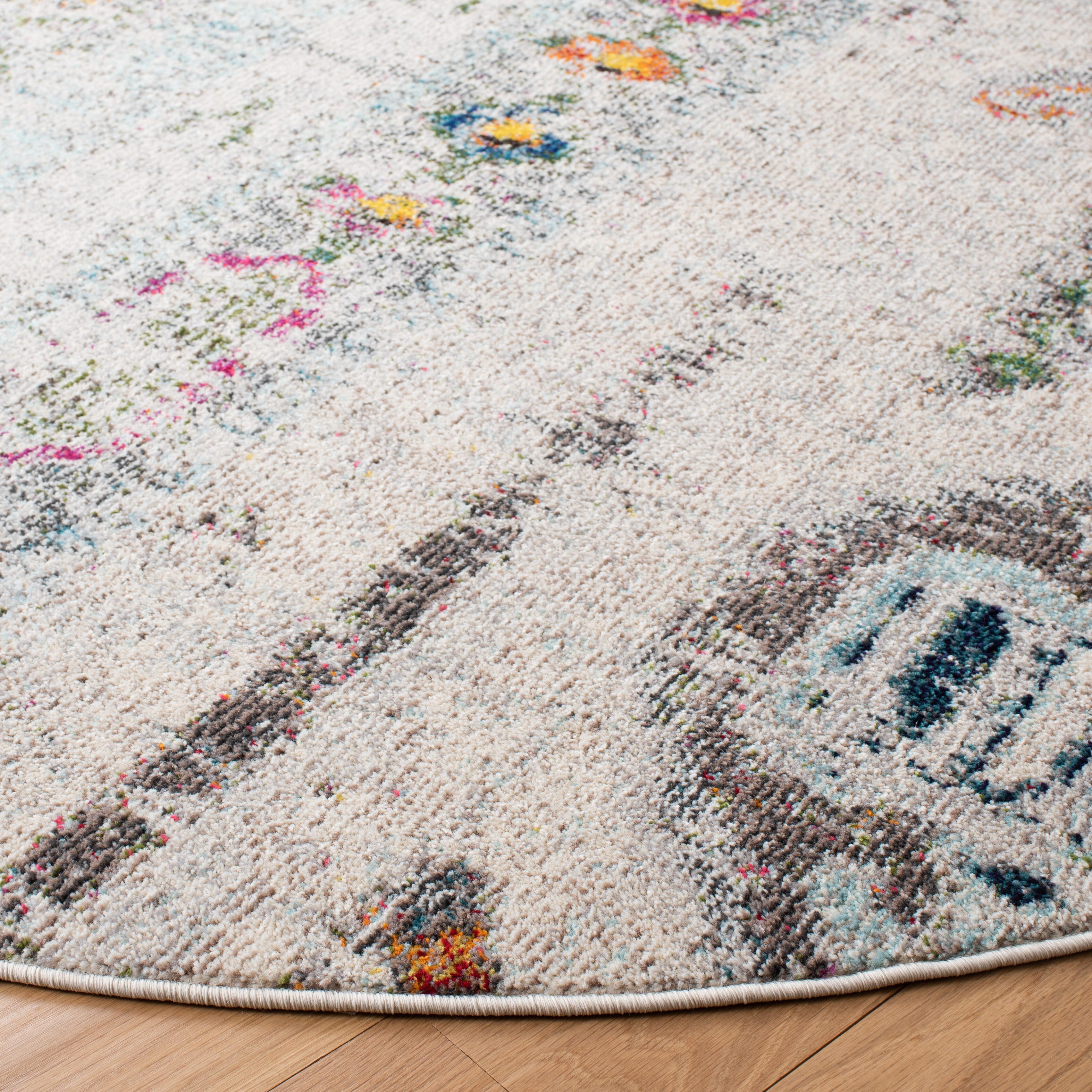 Safavieh Madison 6'-7 x 6'-7 Round Area Rug, Gray, large