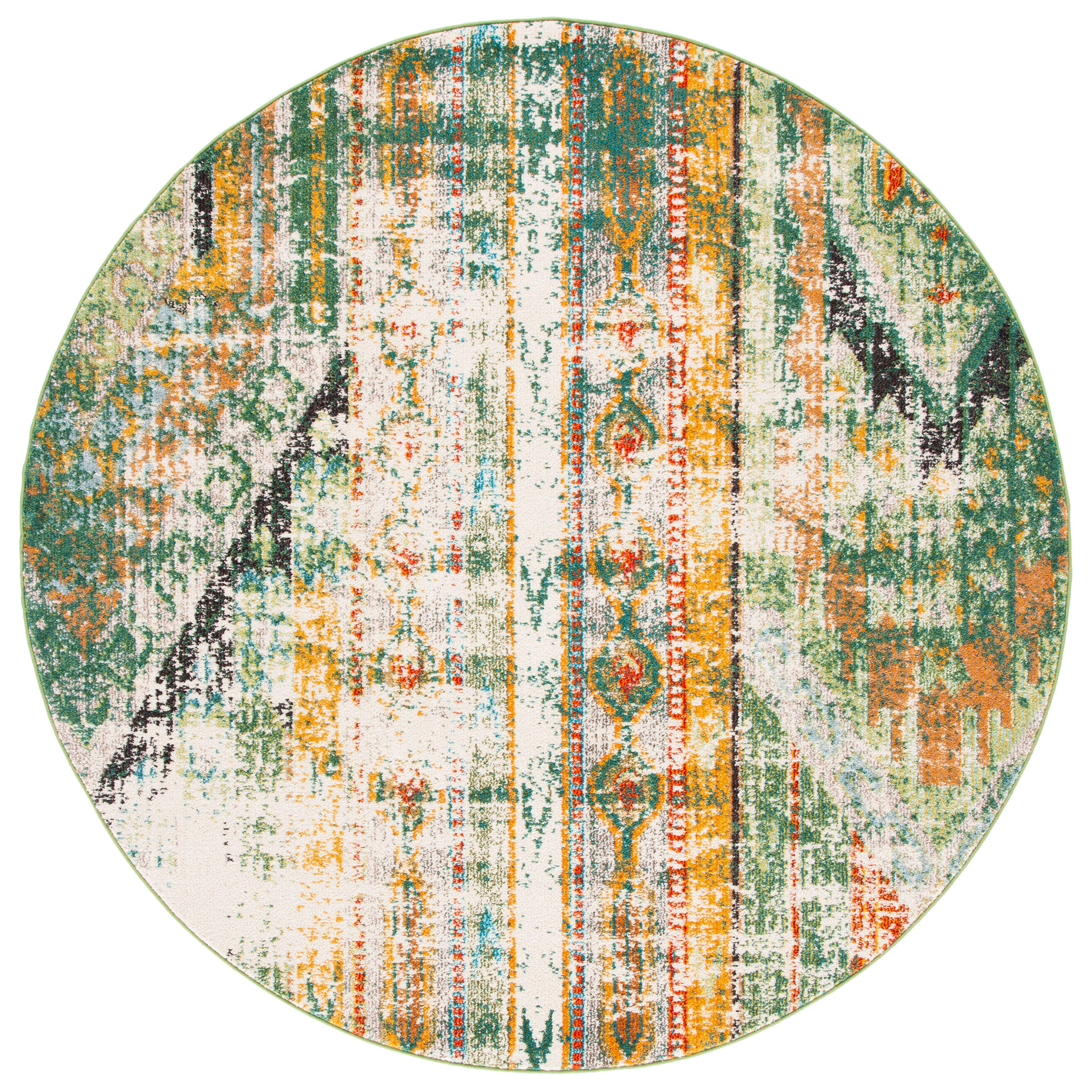 Safavieh Madison 6'-7 x 6'-7 Round Area Rug, Green, large