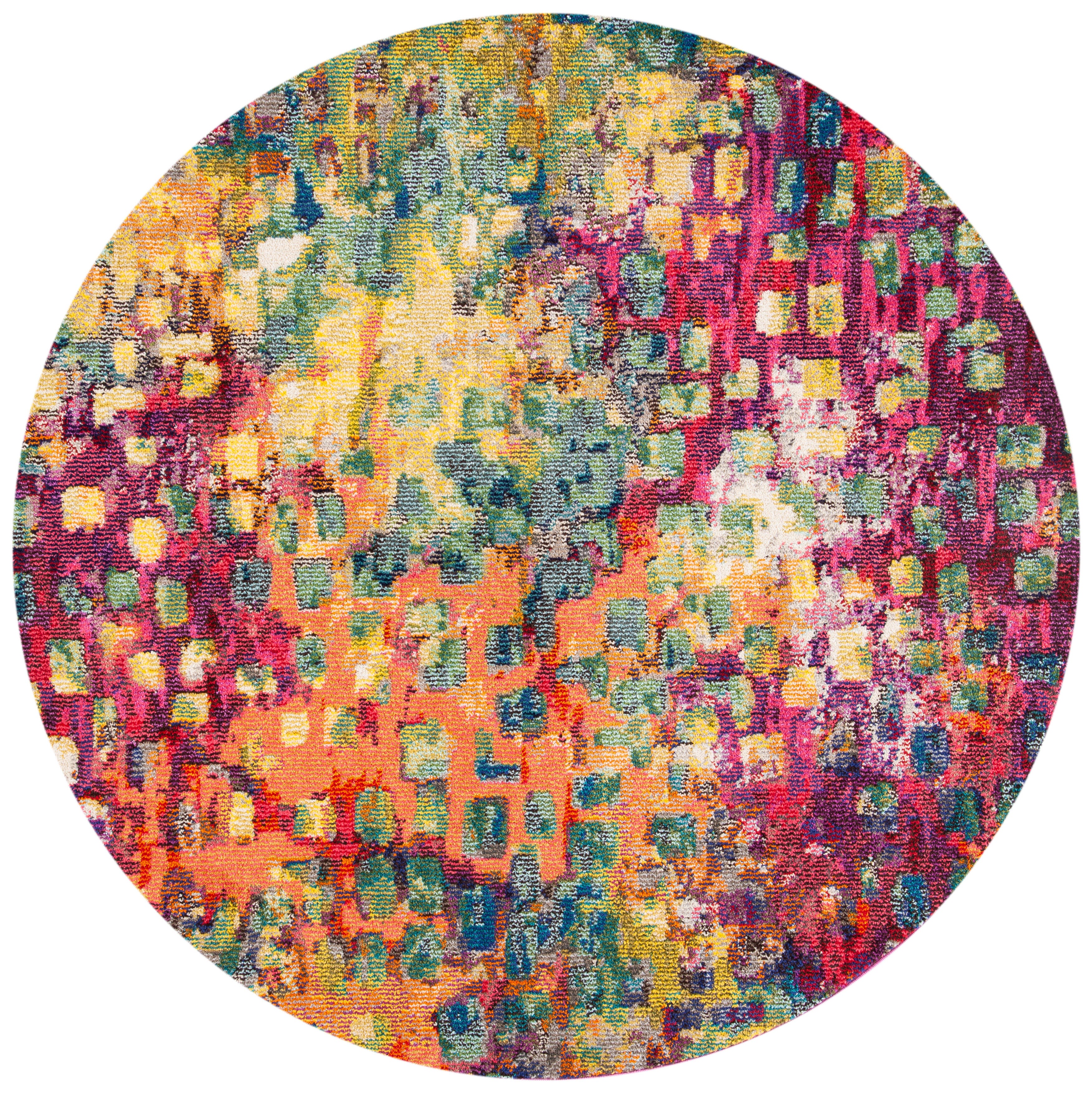 Safavieh Madison 5' x 5' Round Area Rug, Pink, large