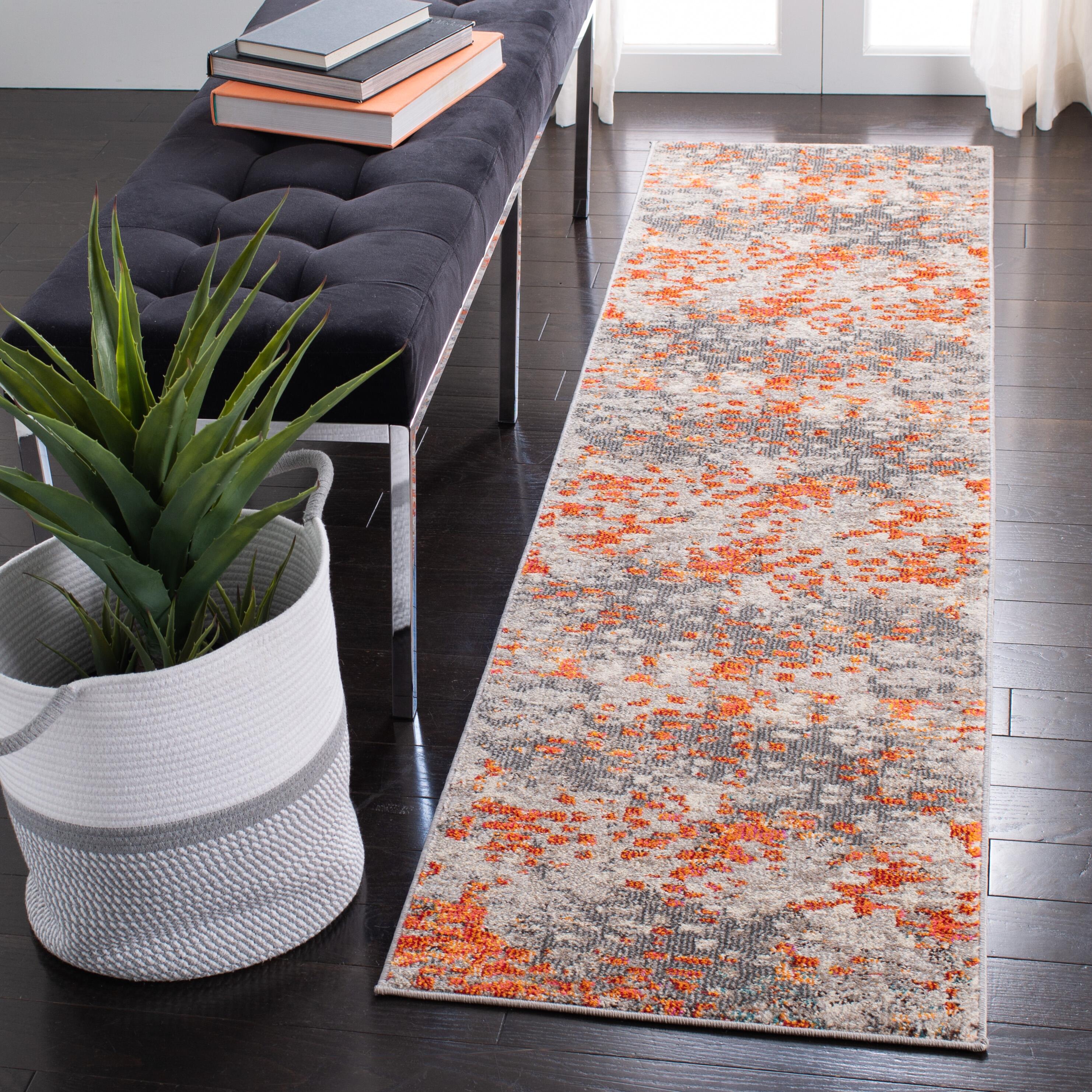 Safavieh Madison 2'-2 x 8' Runner, Gray/Orange, rollover