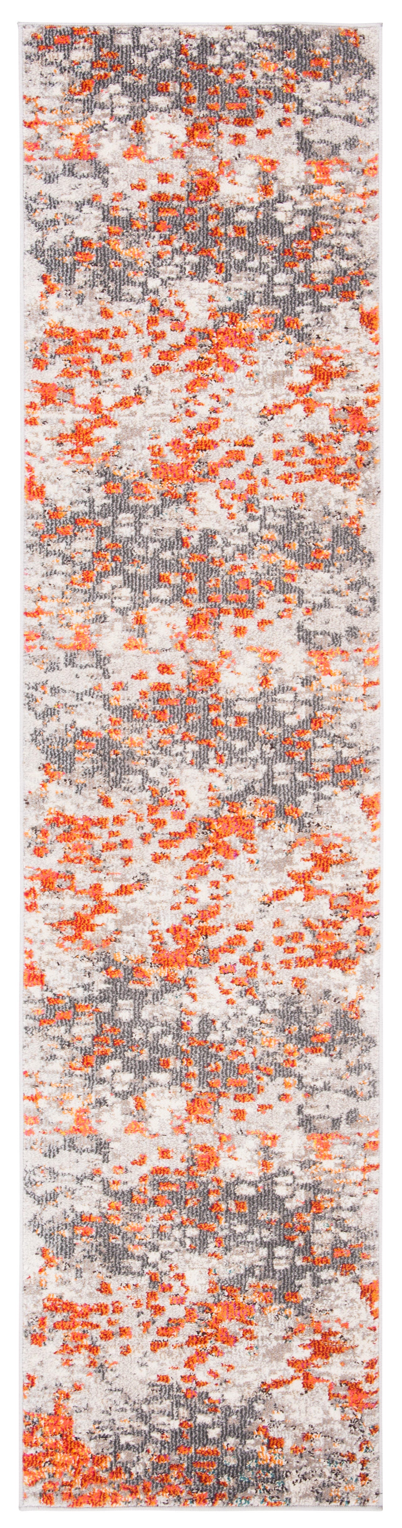 Safavieh Madison 2'-2 x 8' Runner, Gray/Orange, large