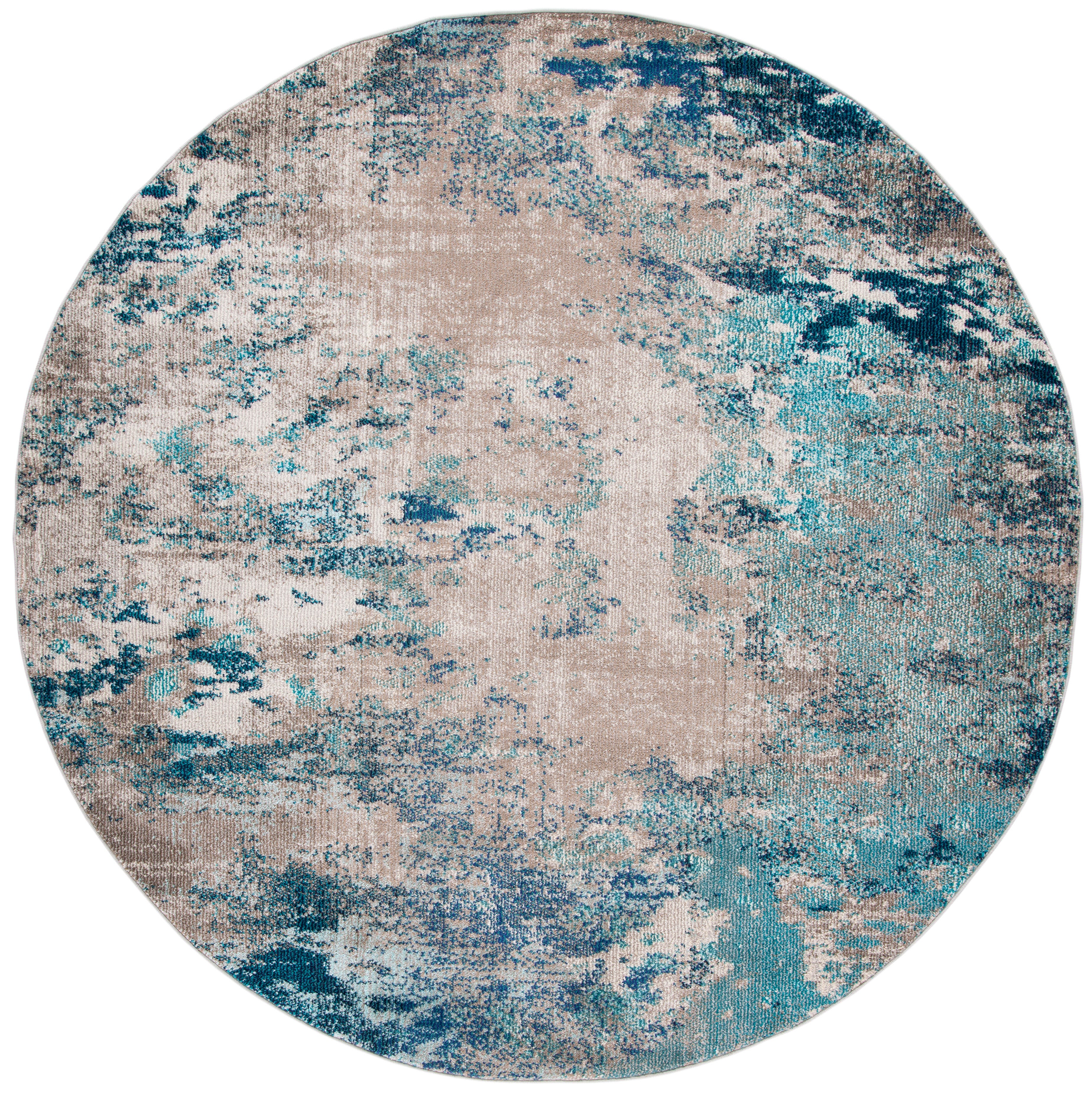 Safavieh Madison 3' x 3' Round Area Rug, Blue, large