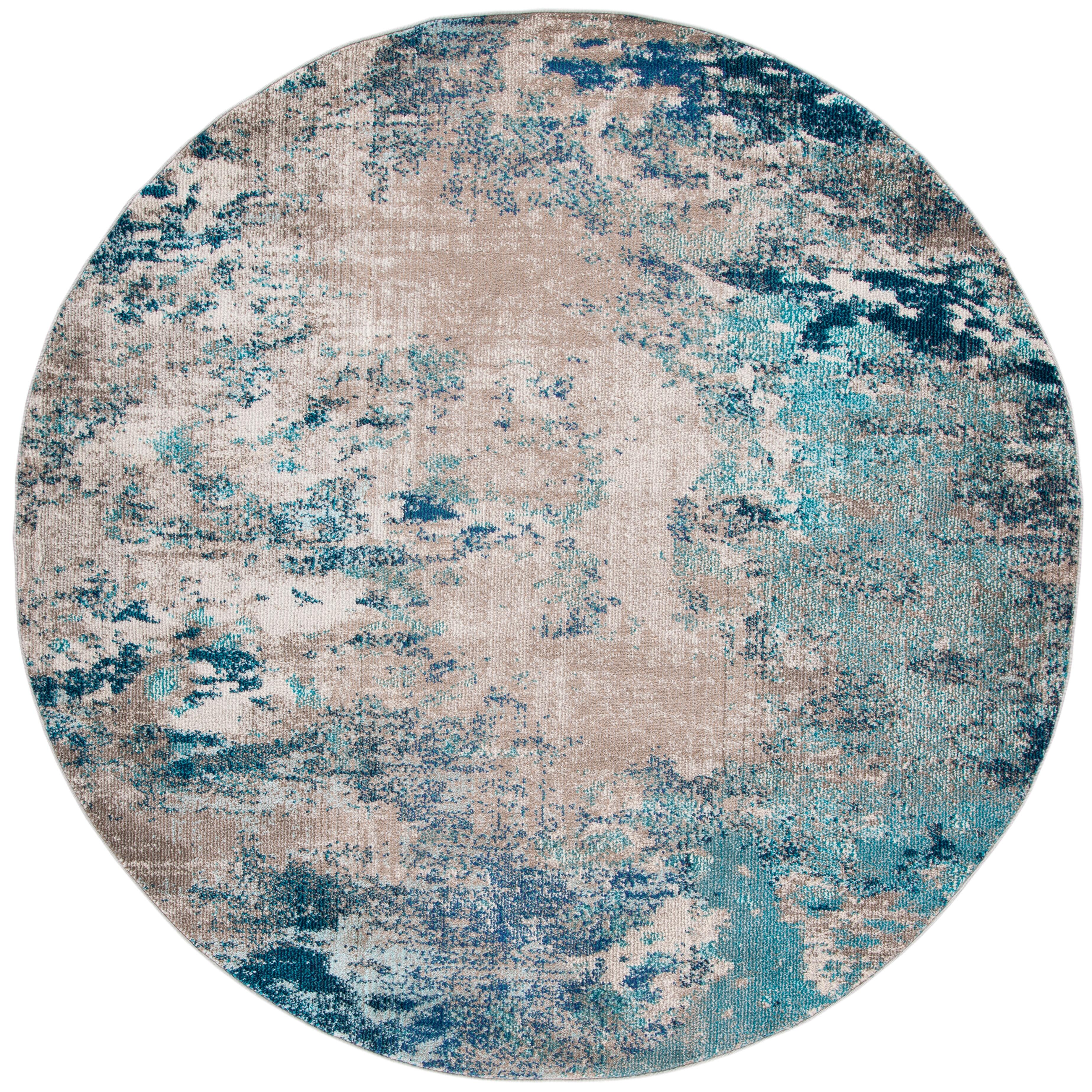 Safavieh Madison 6'-7 x 6'-7 Round Area Rug, Blue, large