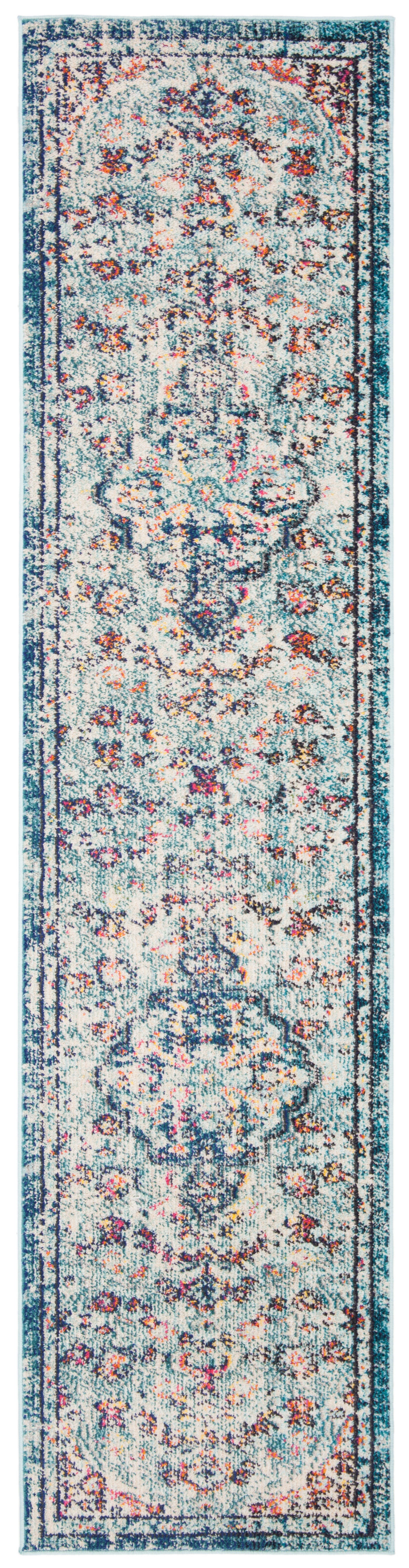 Safavieh Madison 2'-2 x 22' Runner, Navy/Light Blue, large