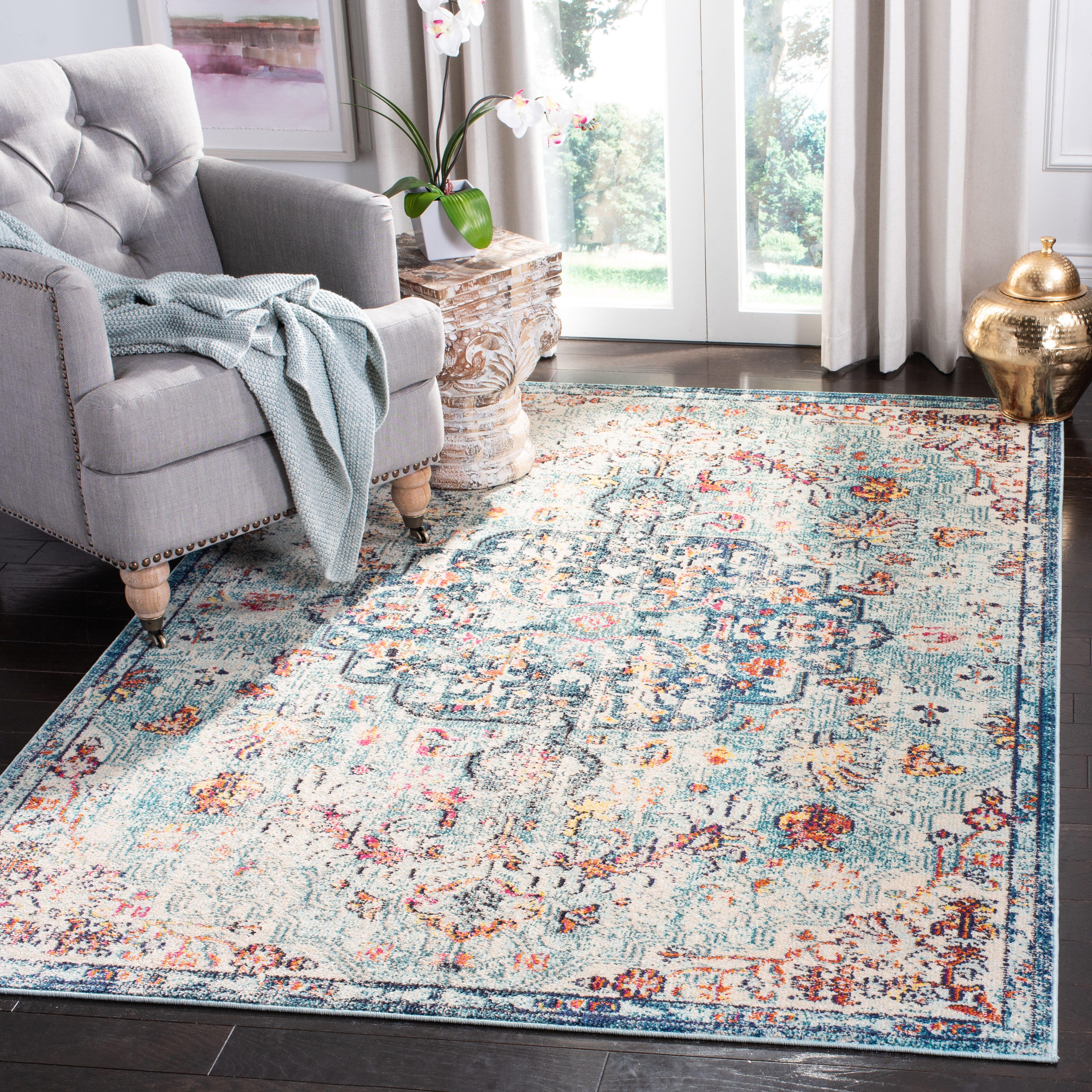 Safavieh Madison 5'-3 x 7'-6 Area Rug, Navy/Light Blue, large