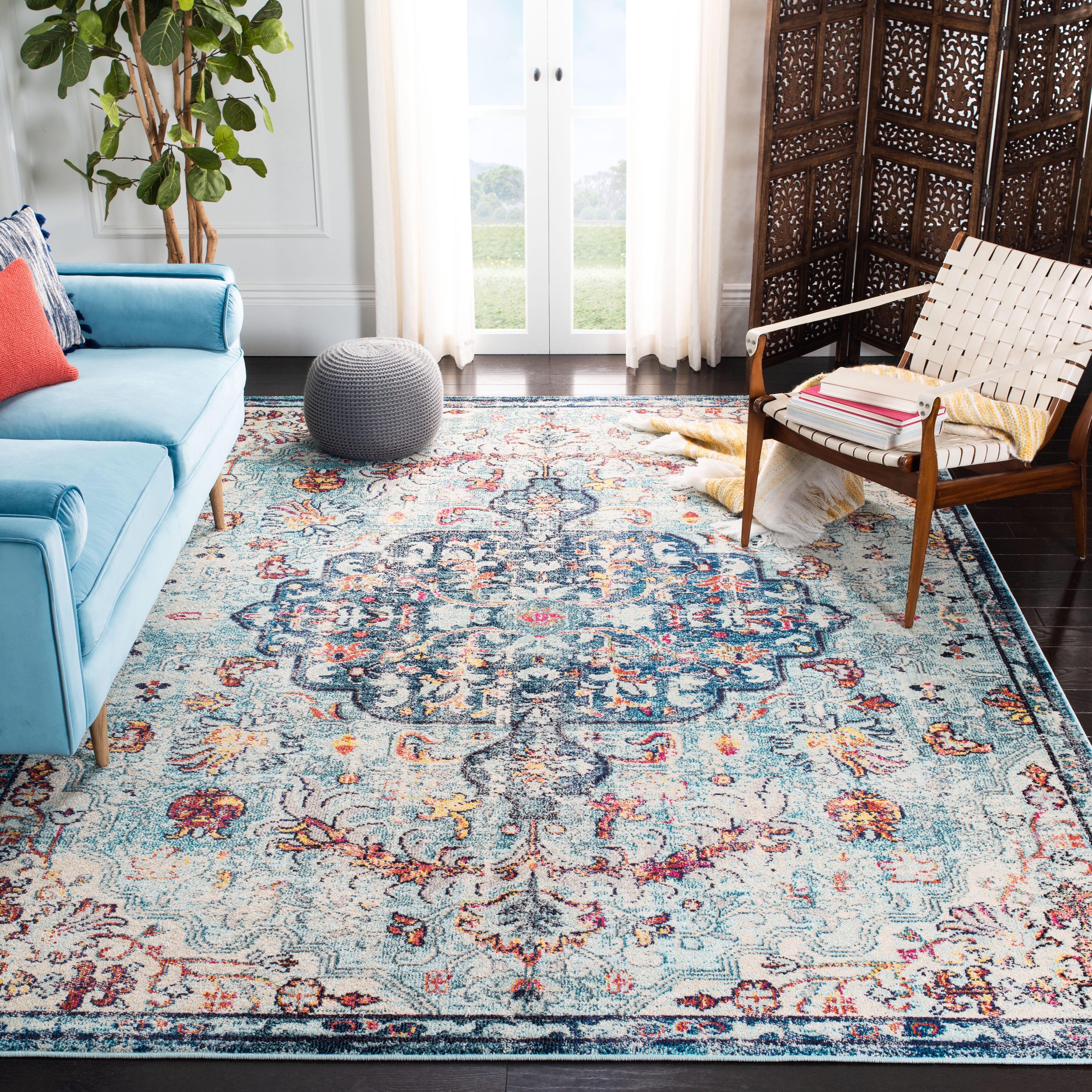 Safavieh Madison 8' x 10' Area Rug, Navy/Light Blue, large