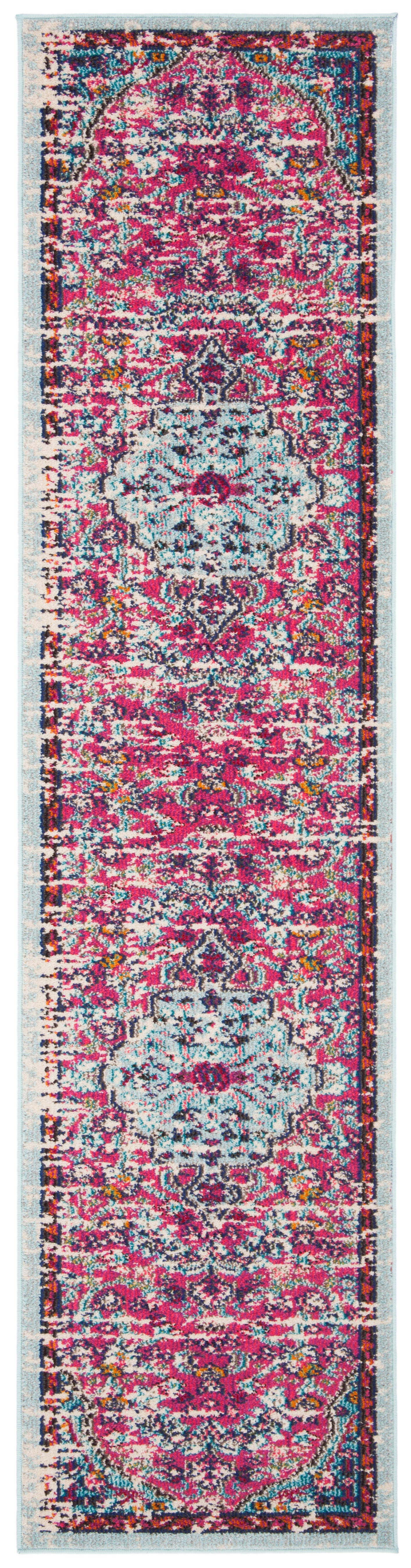 Safavieh Madison 2'-2 x 4' Accent Rug, Fuchsia/Teal, rollover