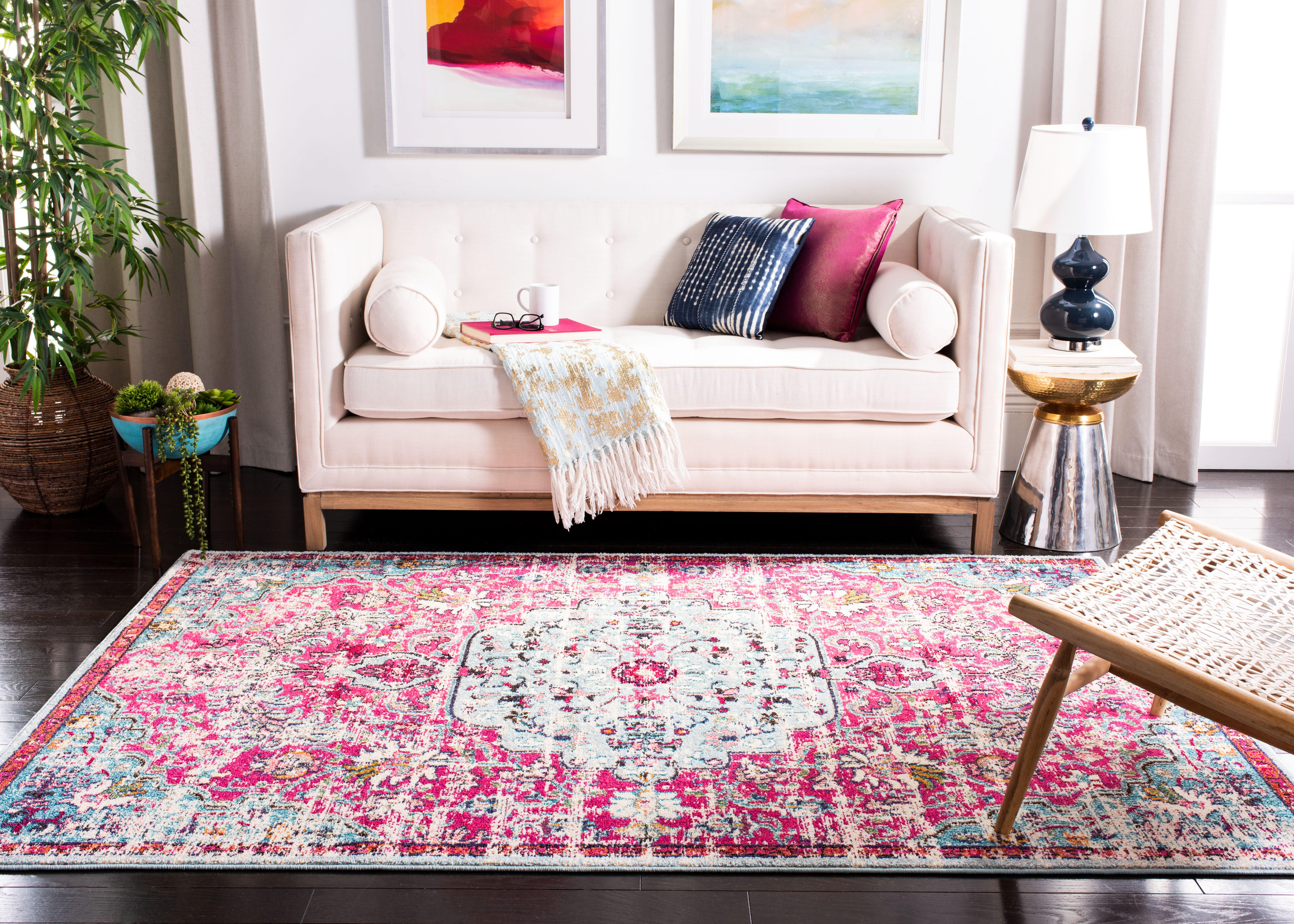 Safavieh Madison 5'-3 x 7'-6 Area Rug, Fuchsia/Teal, large