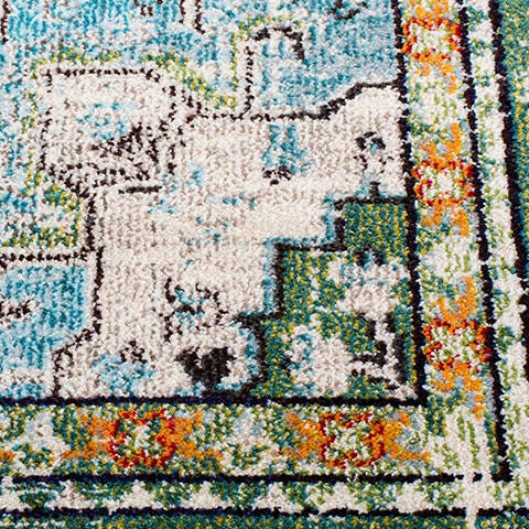 Safavieh Madison 5' x 5' Square Area Rug, Green/Turquoise, large