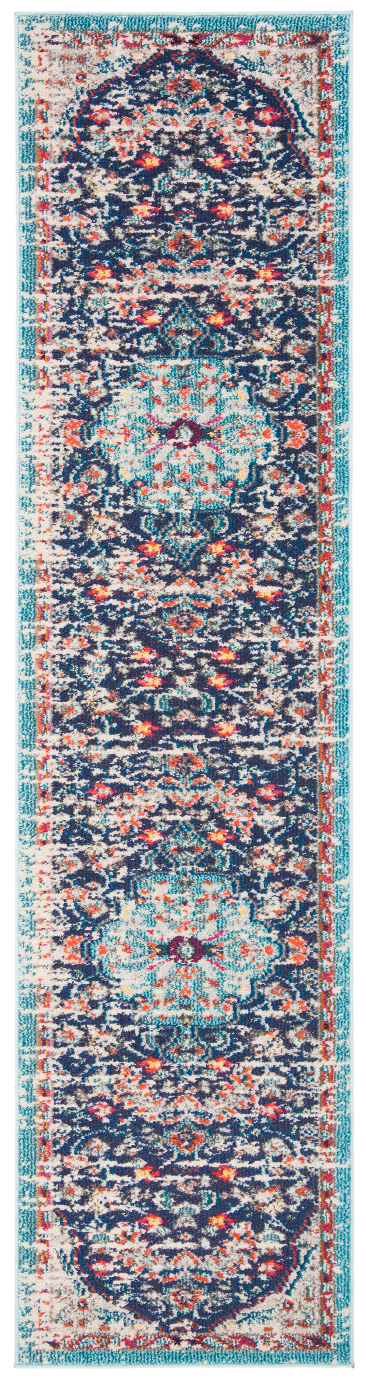 Safavieh Madison 2'-2 x 16' Runner, Black/Teal, large