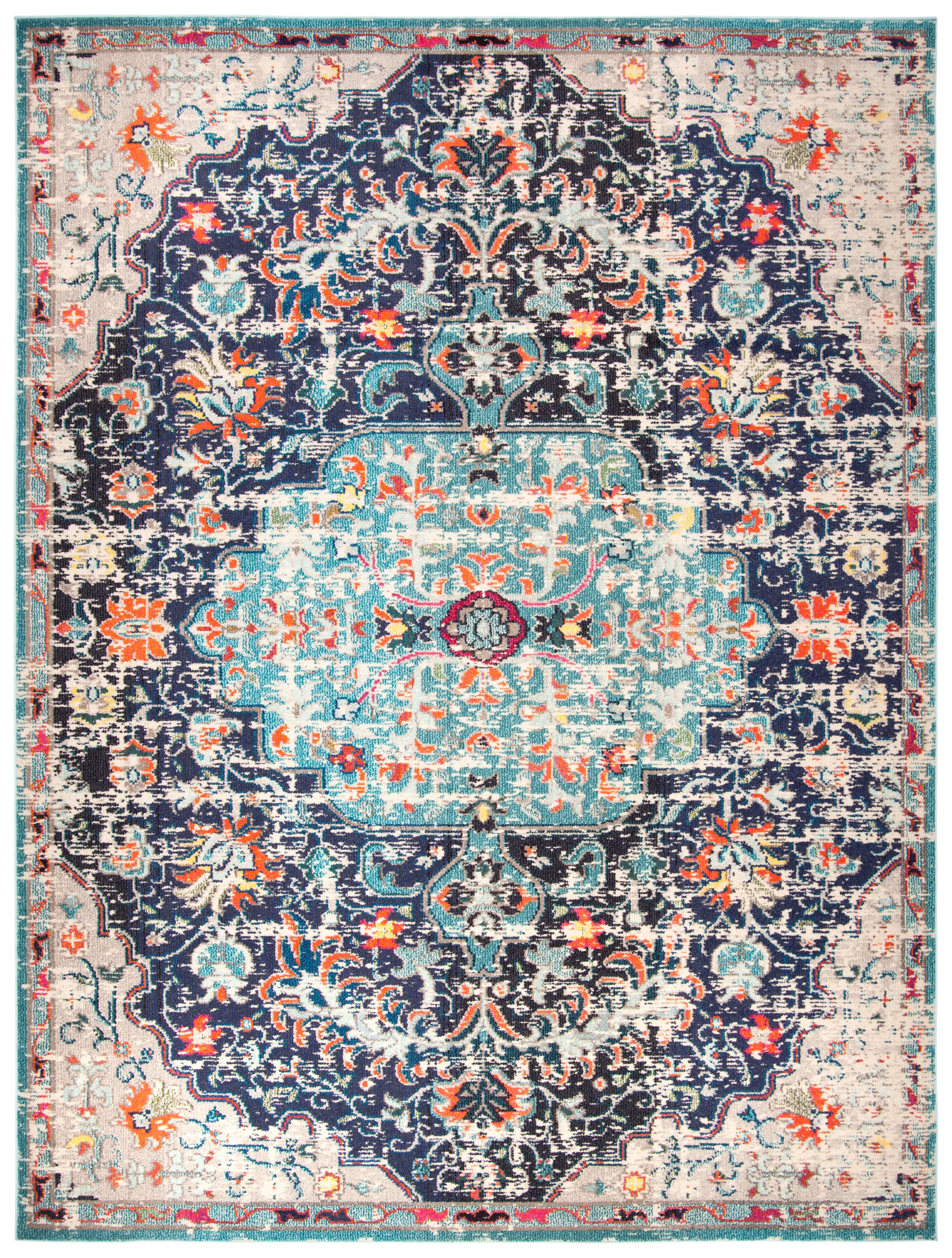 Safavieh Madison 8' x 10' Area Rug, Black/Teal, large