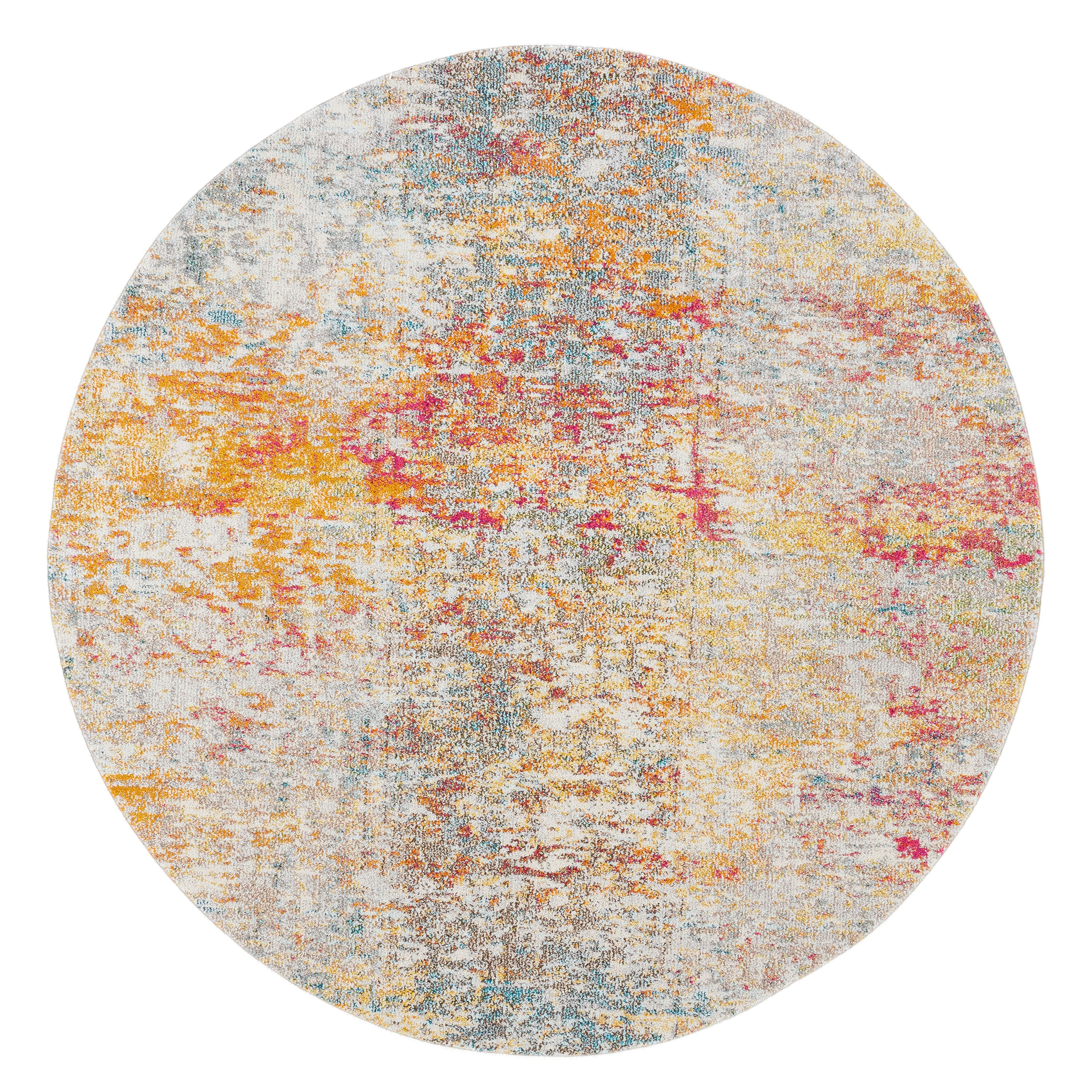 Safavieh Madison 5' x 5' Round Area Rug, Gray/Turquoise, rollover