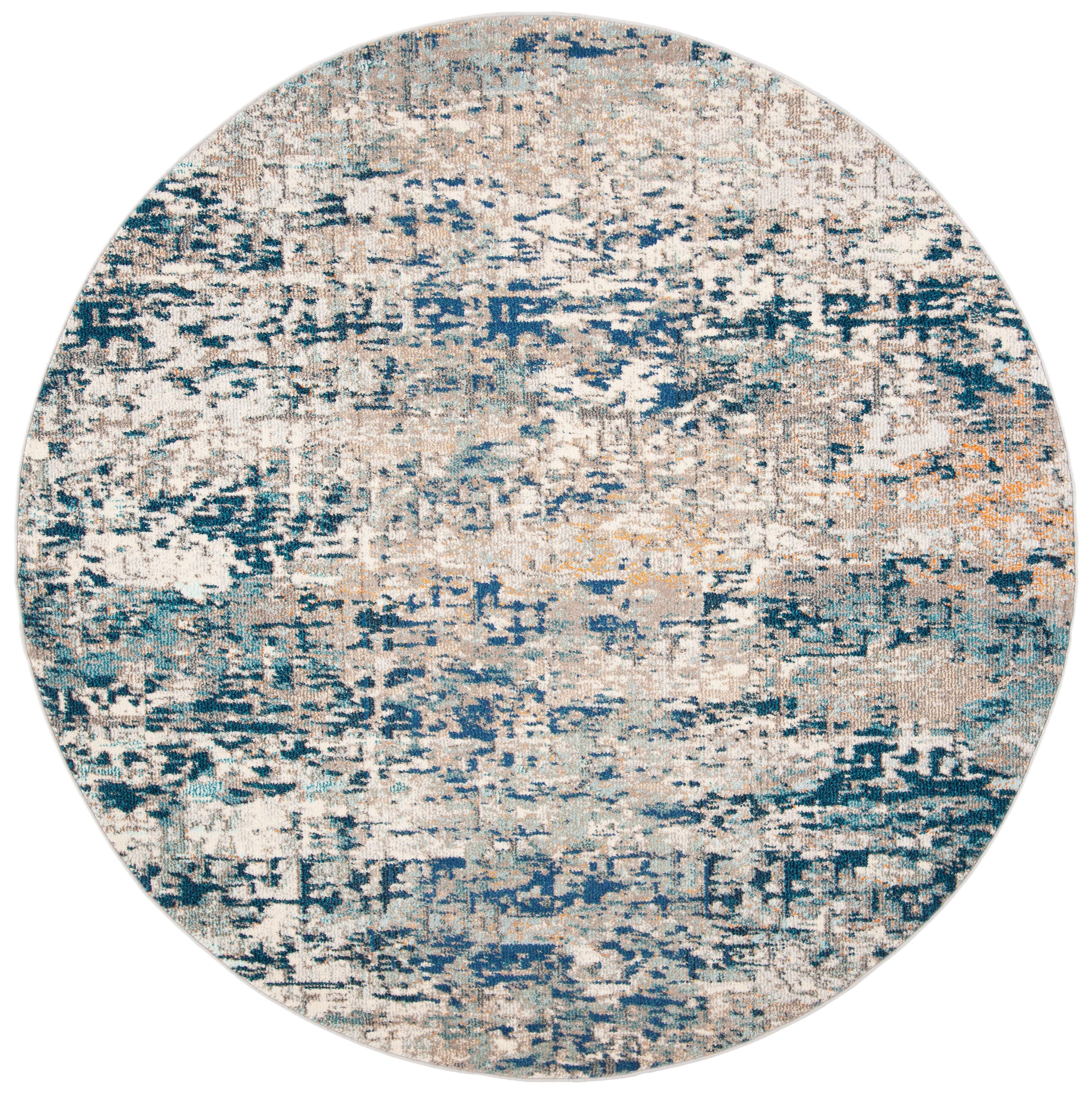 Safavieh Madison 6'-7 x 6'-7 Round Area Rug, Gray/Blue, large