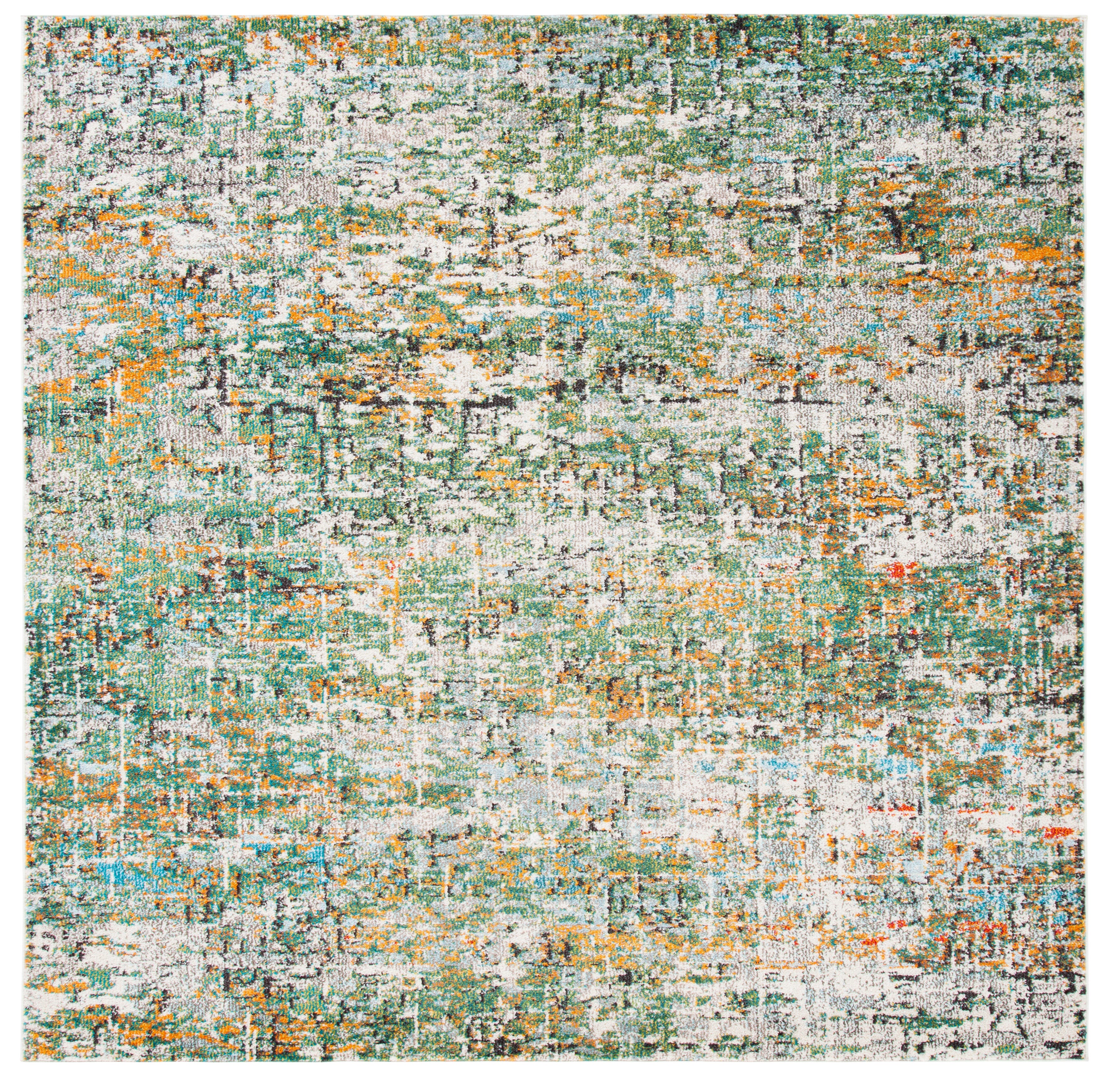 Safavieh Madison 5' x 5' Square Area Rug, Green/Turquoise, rollover
