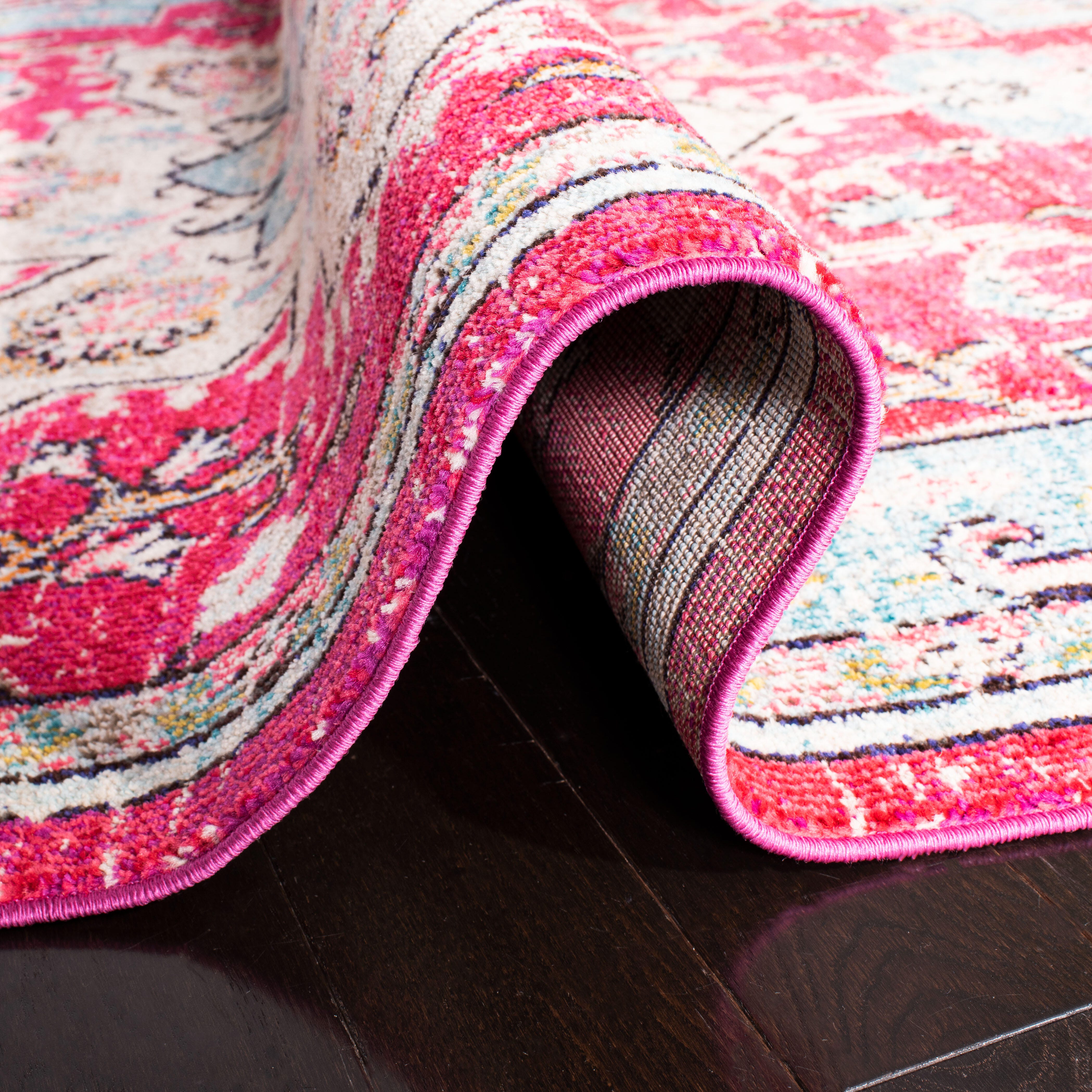 Safavieh Madison 2'-2 x 4' Accent Rug, Fuchsia/Blue, large