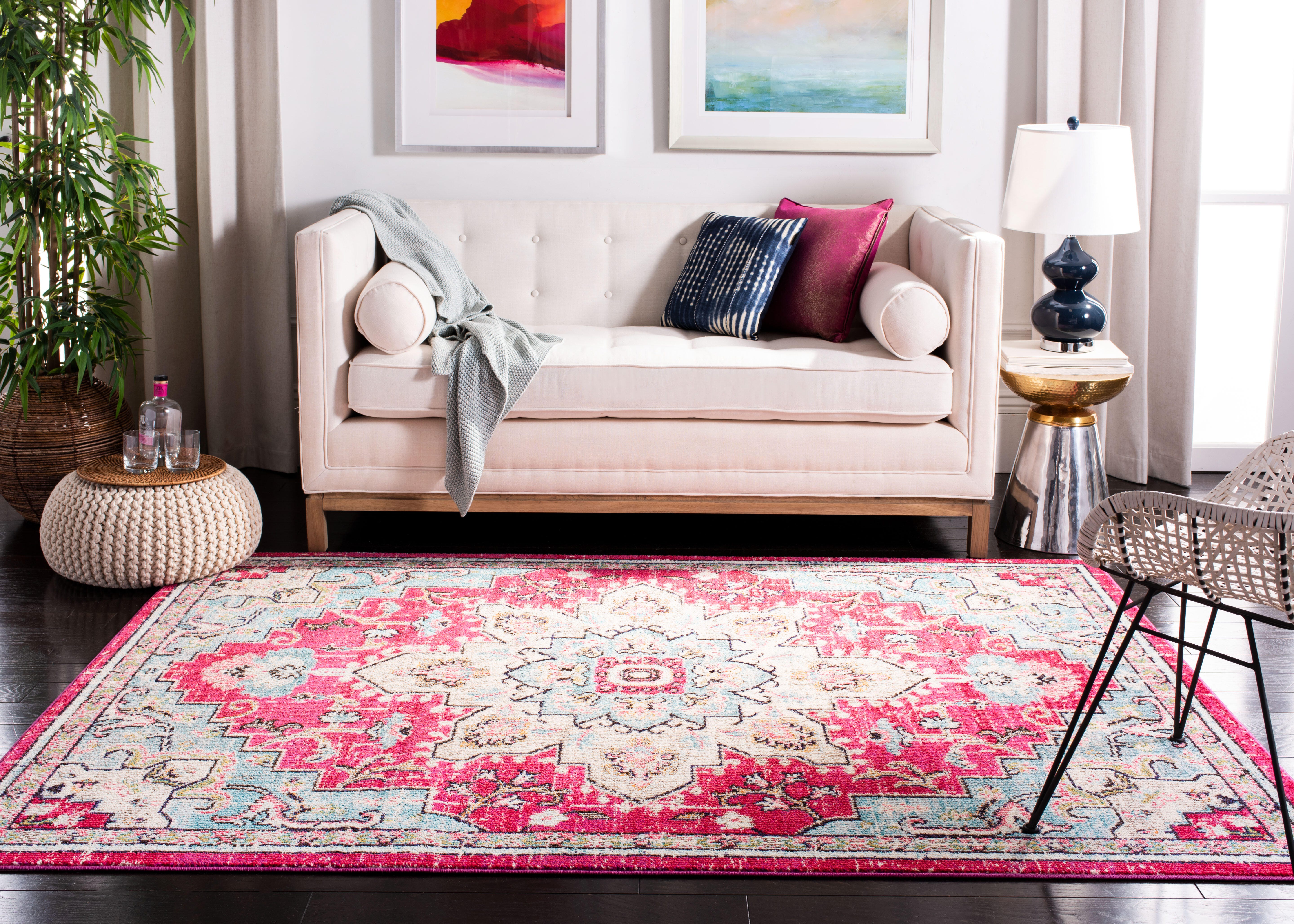Safavieh Madison 5'-3 x 7'-6 Area Rug, Fuchsia/Blue, large