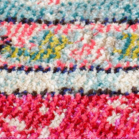 Safavieh Madison 5' x 5' Round Area Rug, Fuchsia/Blue, large