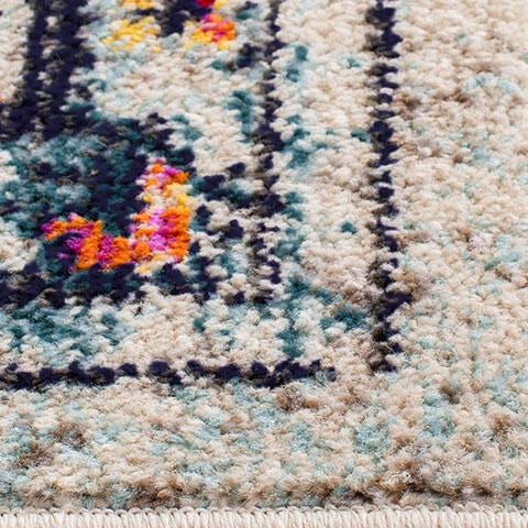 Safavieh Madison 2'-2 x 14' Runner, Blue/Cream, large