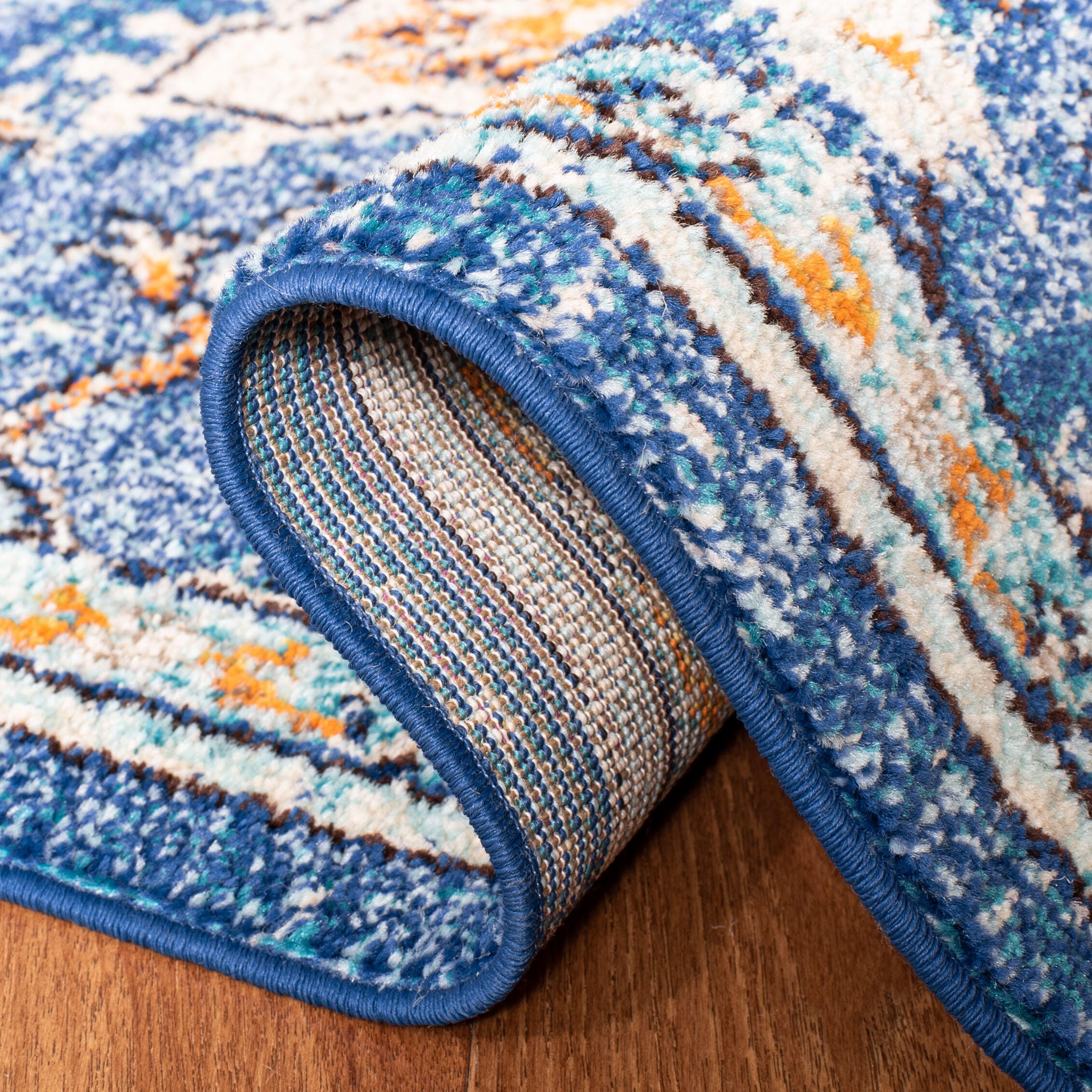 Safavieh Madison 2'-2 x 10' Runner, Blue/Light Blue, large