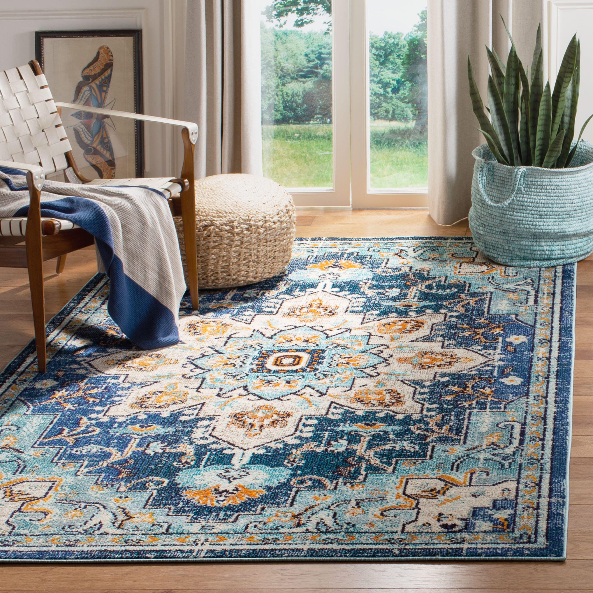 Safavieh Madison 5'-3 x 7'-6 Area Rug, Blue/Light Blue, large