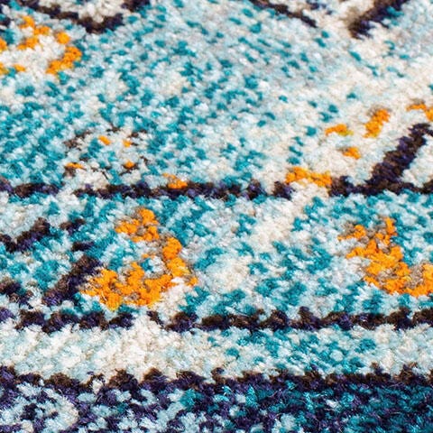 Safavieh Madison 6'-7 x 6'-7 Round Area Rug, Blue/Light Blue, large
