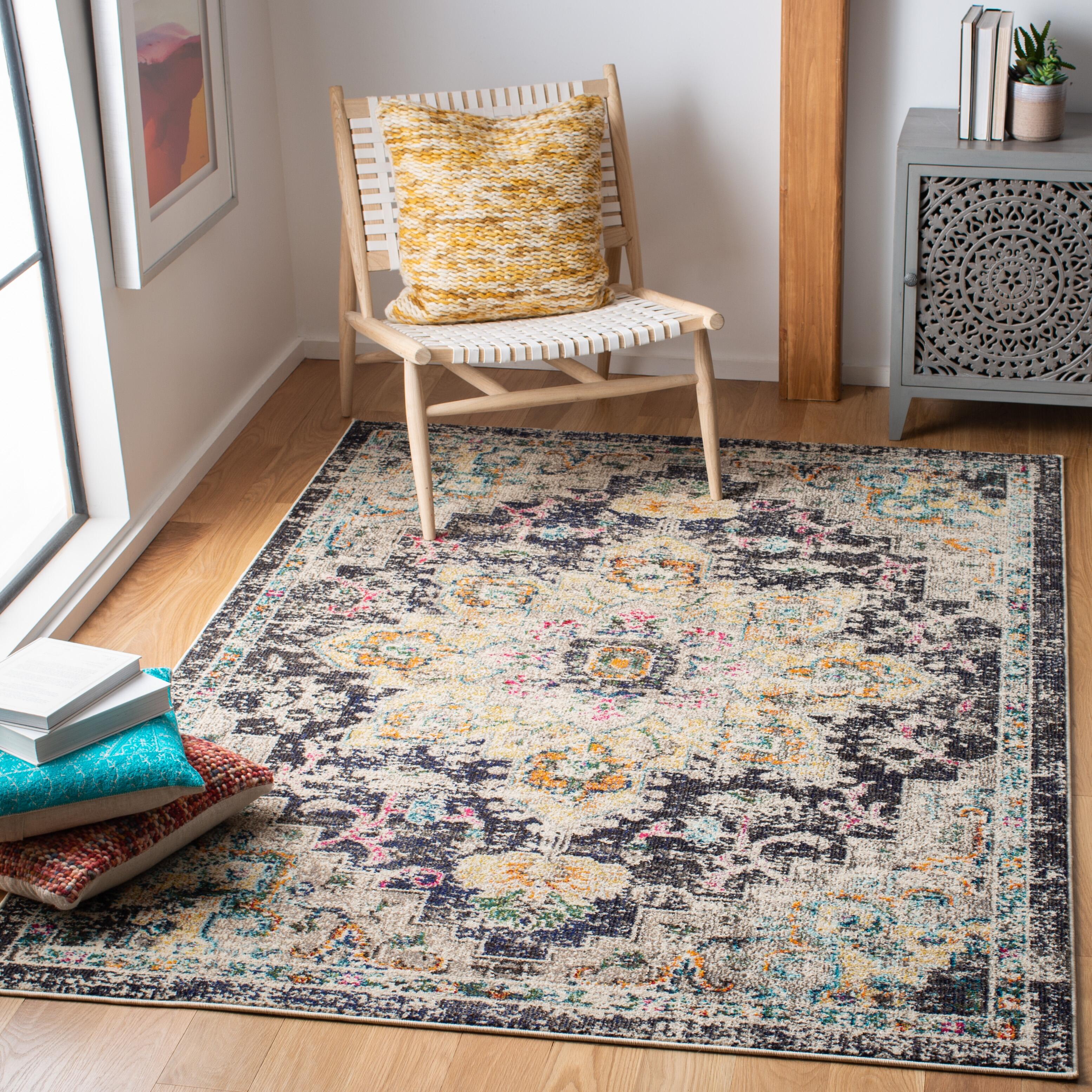 Safavieh Madison Madison 5'-3 x 7'-6 Area Rug, Black/Gold, rollover