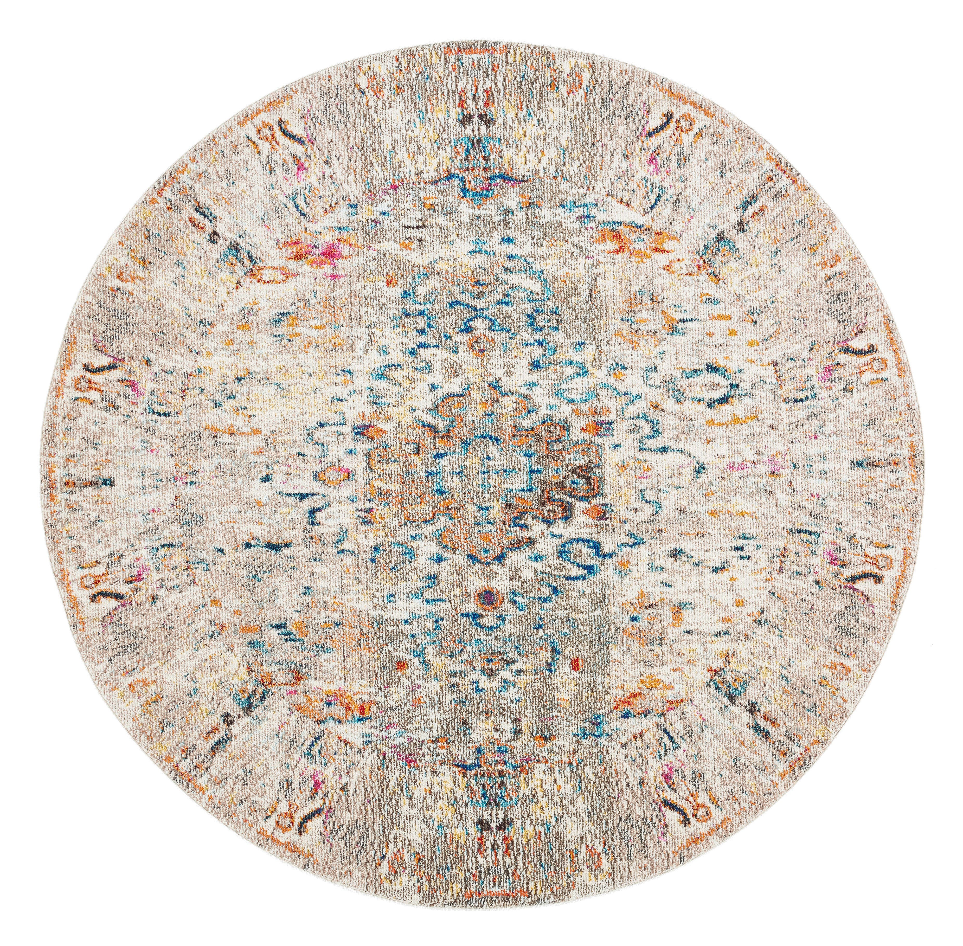 Safavieh Madison 6'-7 x 6'-7 Round Area Rug, Gold/Gray, large