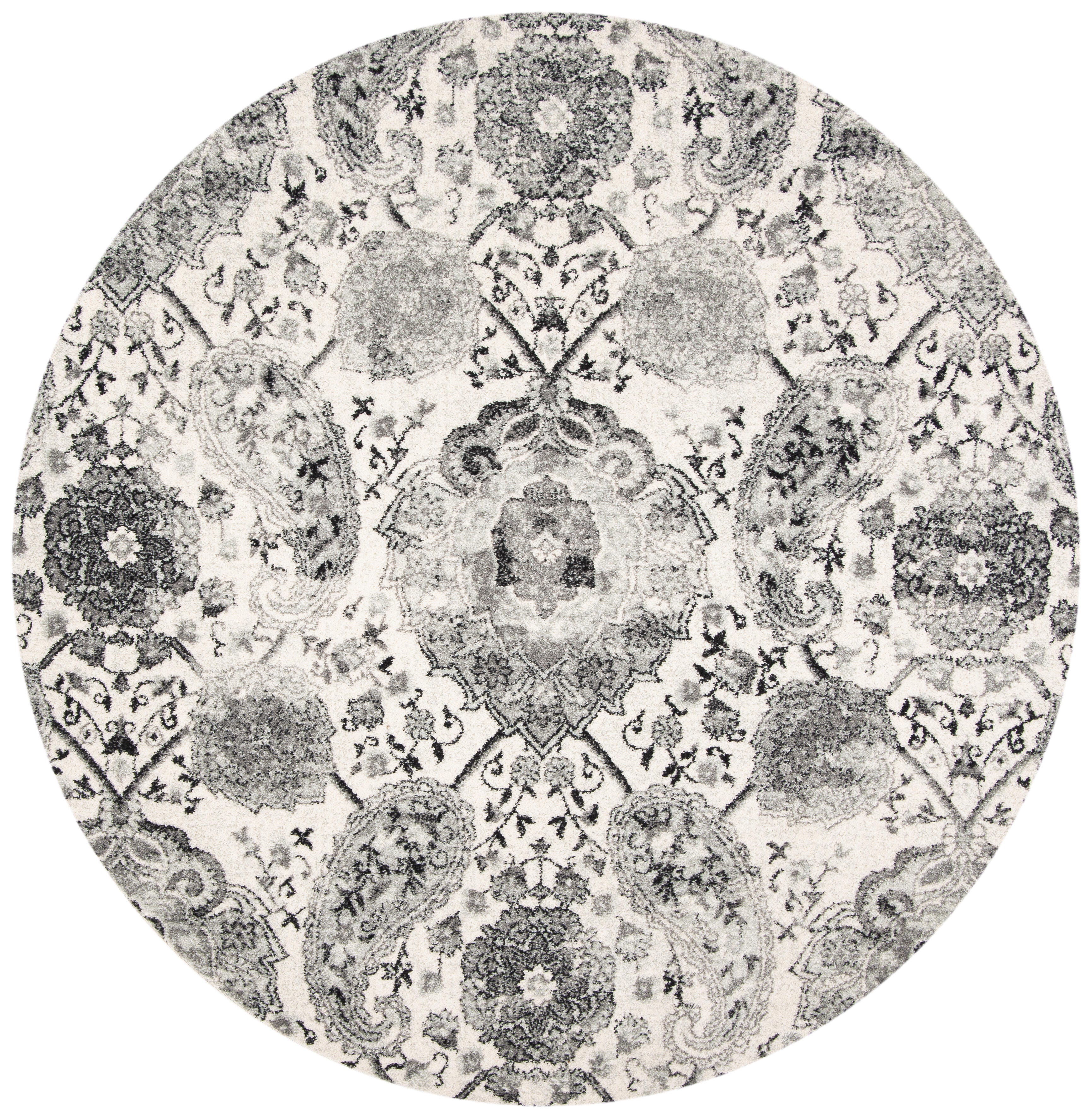 Safavieh Madison 3' x 3' Round Area Rug, Cream/Silver, rollover