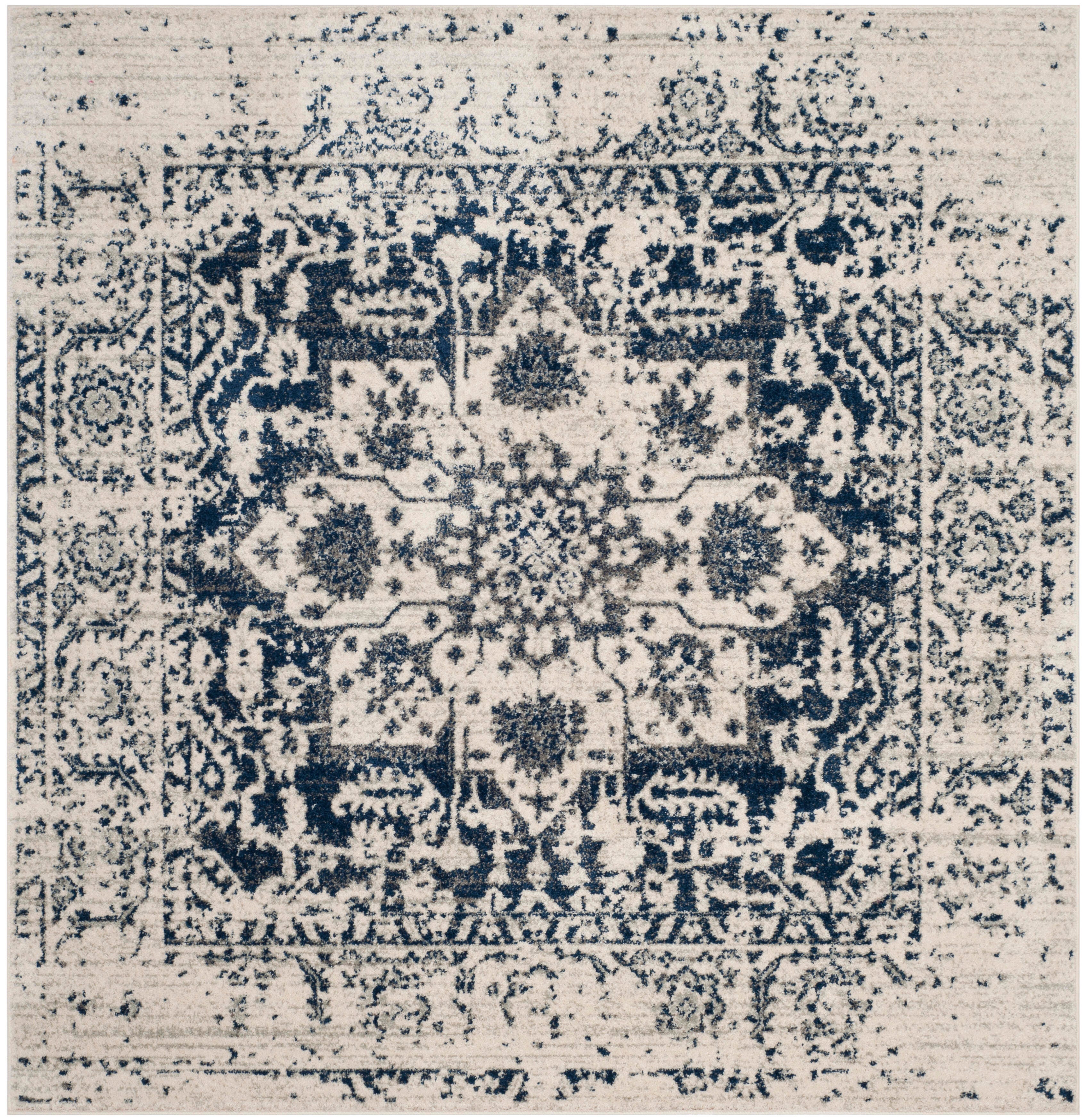 Safavieh Madison 3' x 3' Square Area Rug, Cream/Navy, large