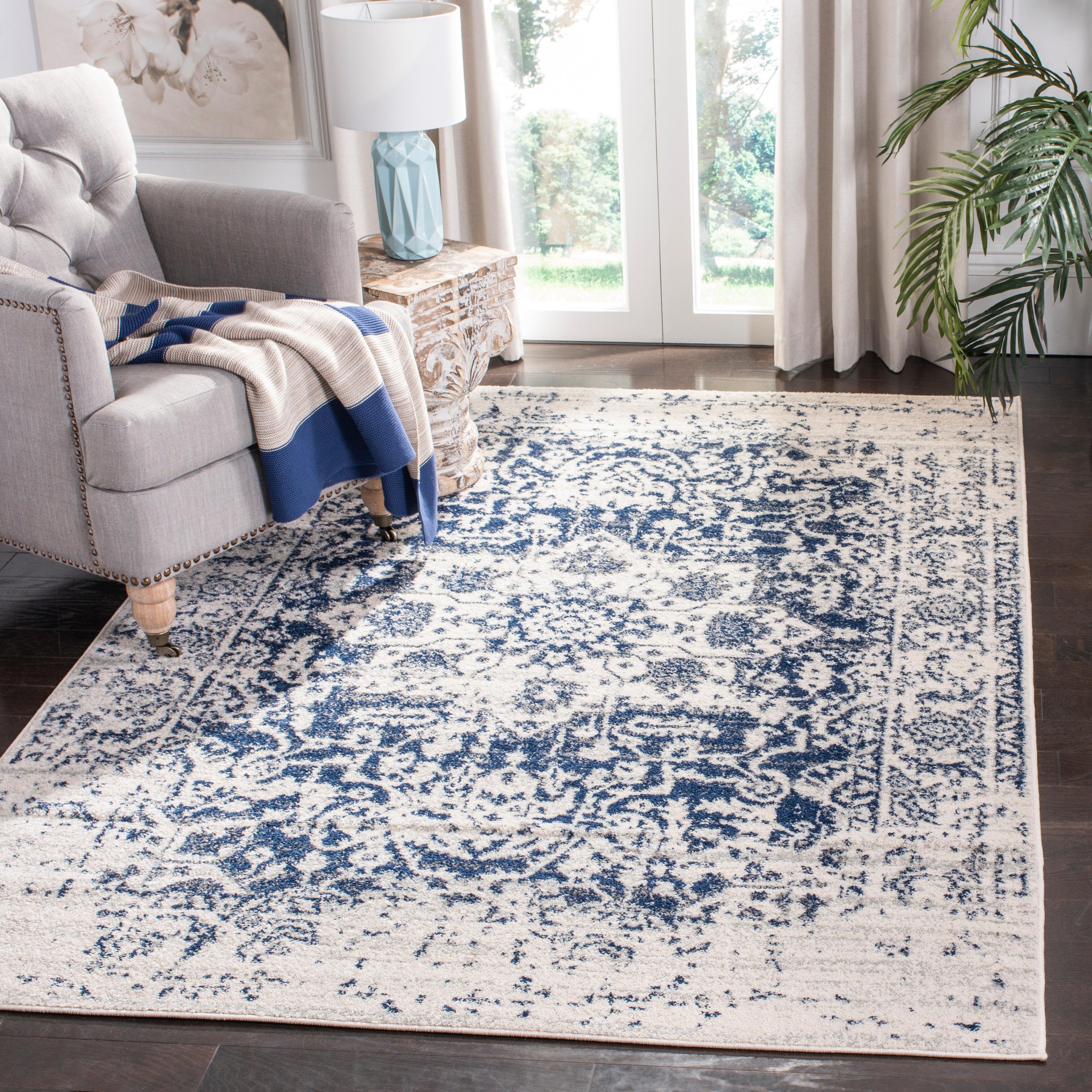 Safavieh Madison 5'-1 x 7'-6 Area Rug, Cream/Navy, rollover