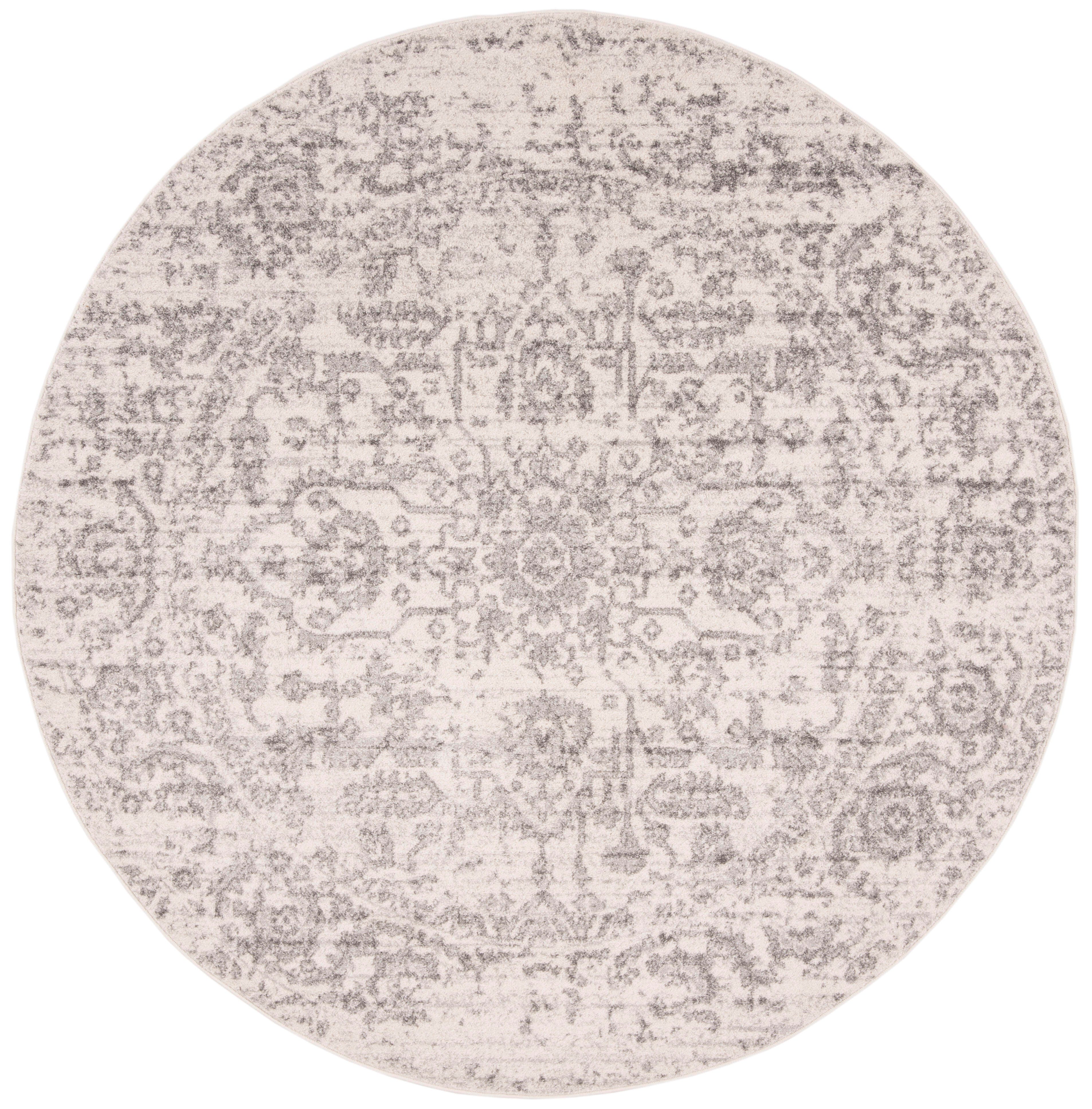 Safavieh Madison 5' x 5' Round Area Rug, Silver/Ivory, large