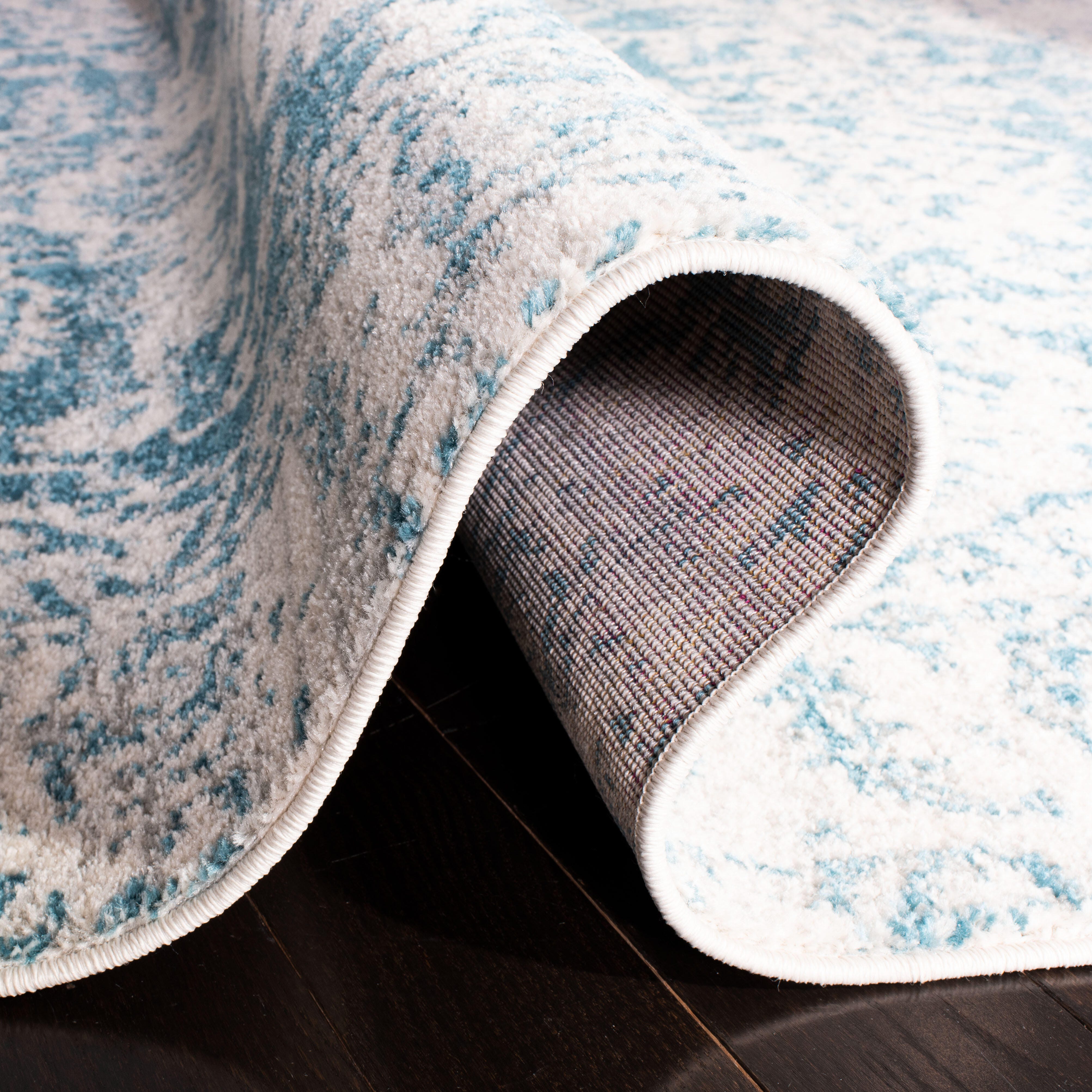 Safavieh Madison Madison 4' x 4' Square Area Rug, Teal/Ivory, large