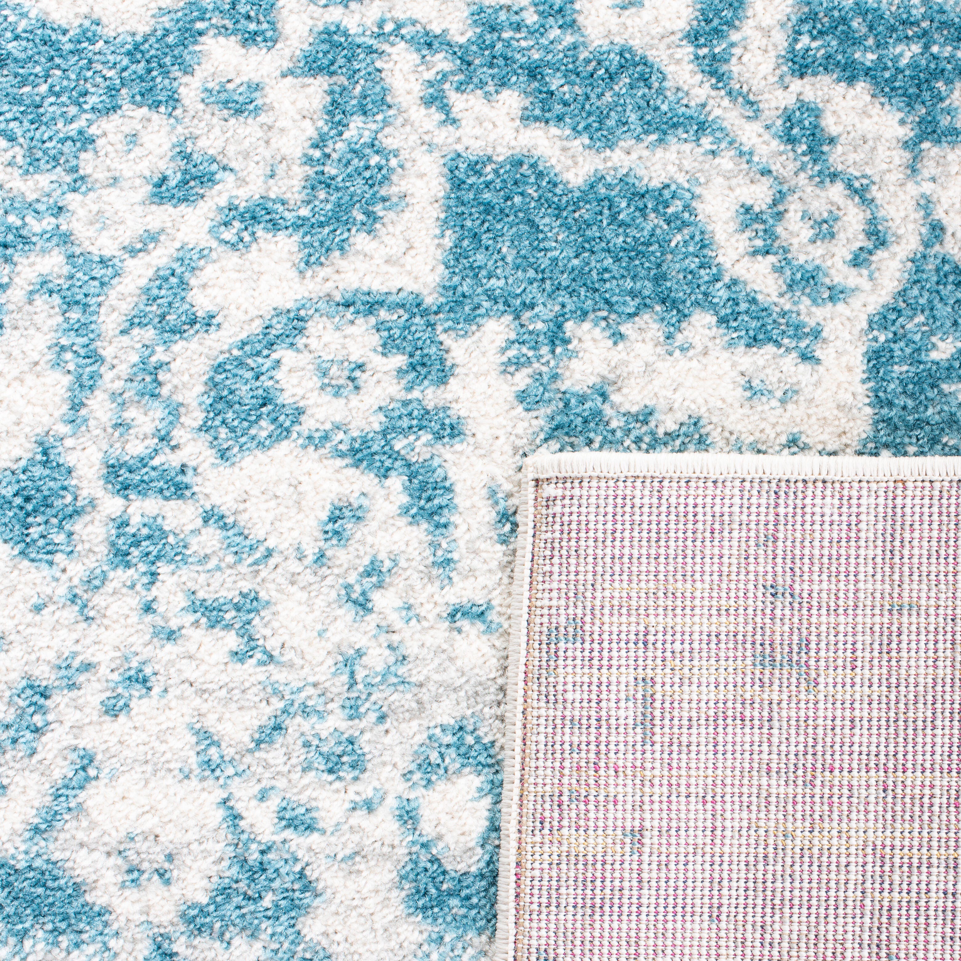Safavieh Madison Madison 4' x 4' Square Area Rug, Teal/Ivory, large