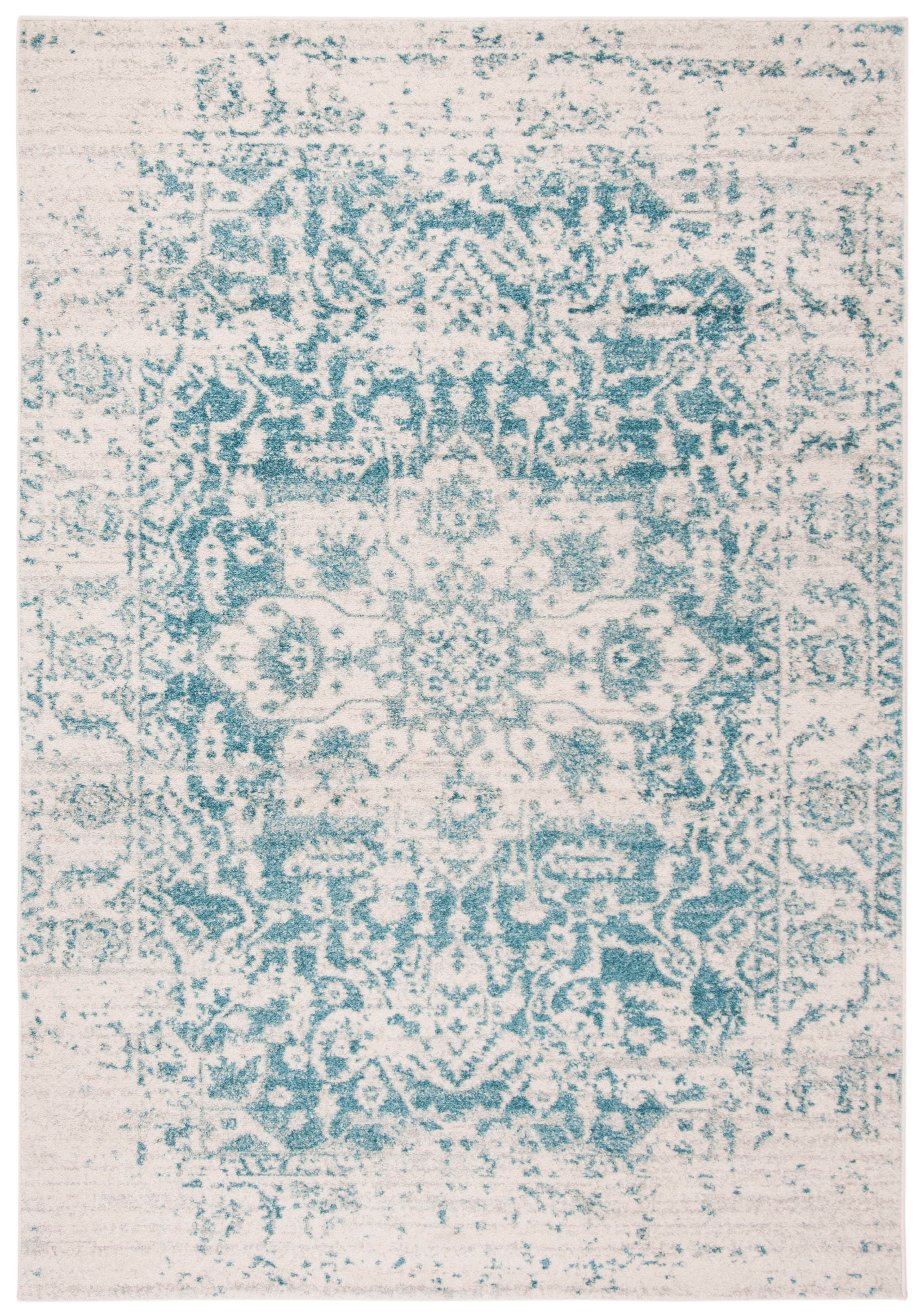 Safavieh Madison Madison 6'-7 x 9'-2 Area Rug, Teal/Ivory, large