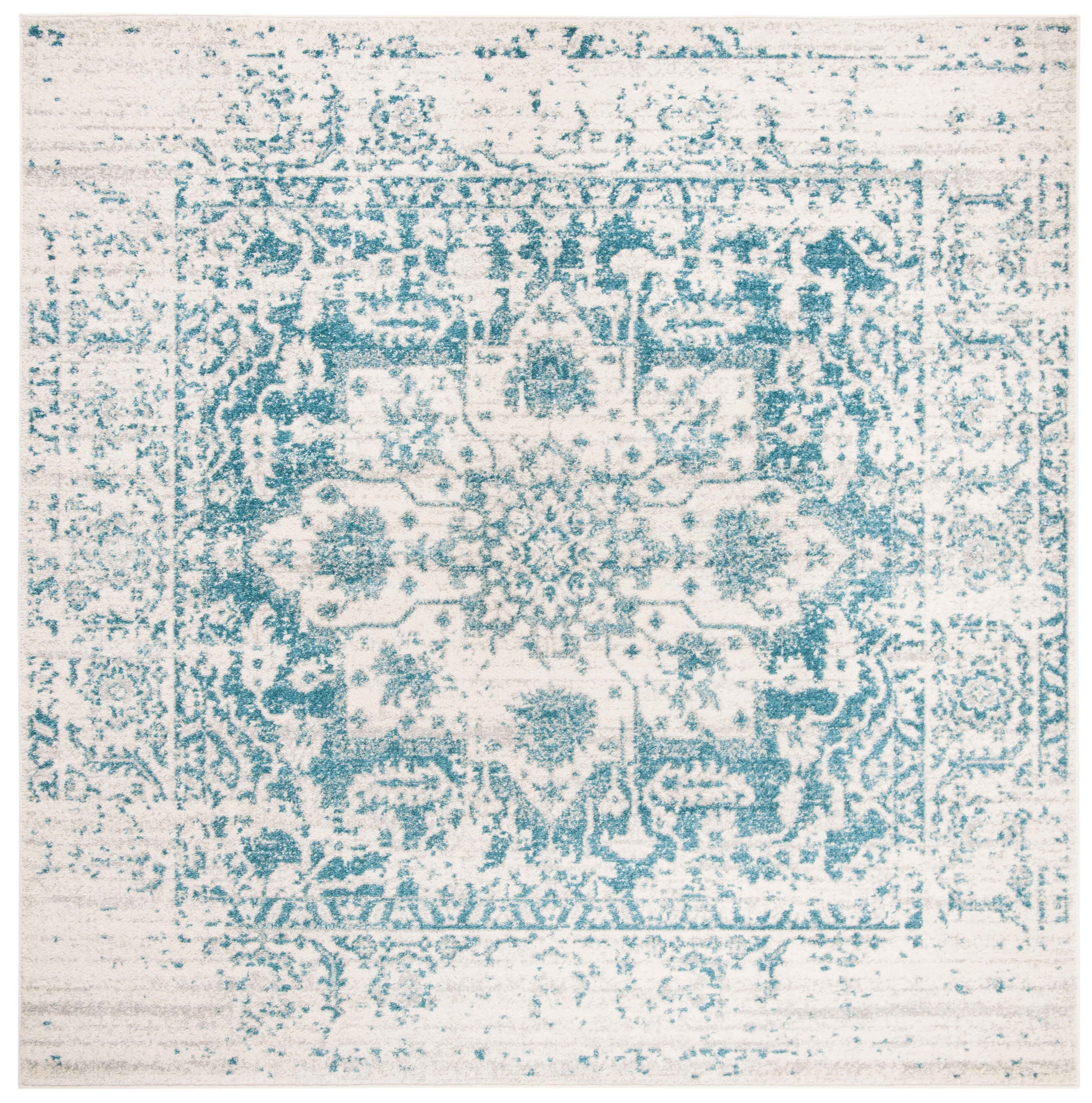 Safavieh Madison 6'-7 x 6'-7 Square Area Rug, Teal/Ivory, rollover