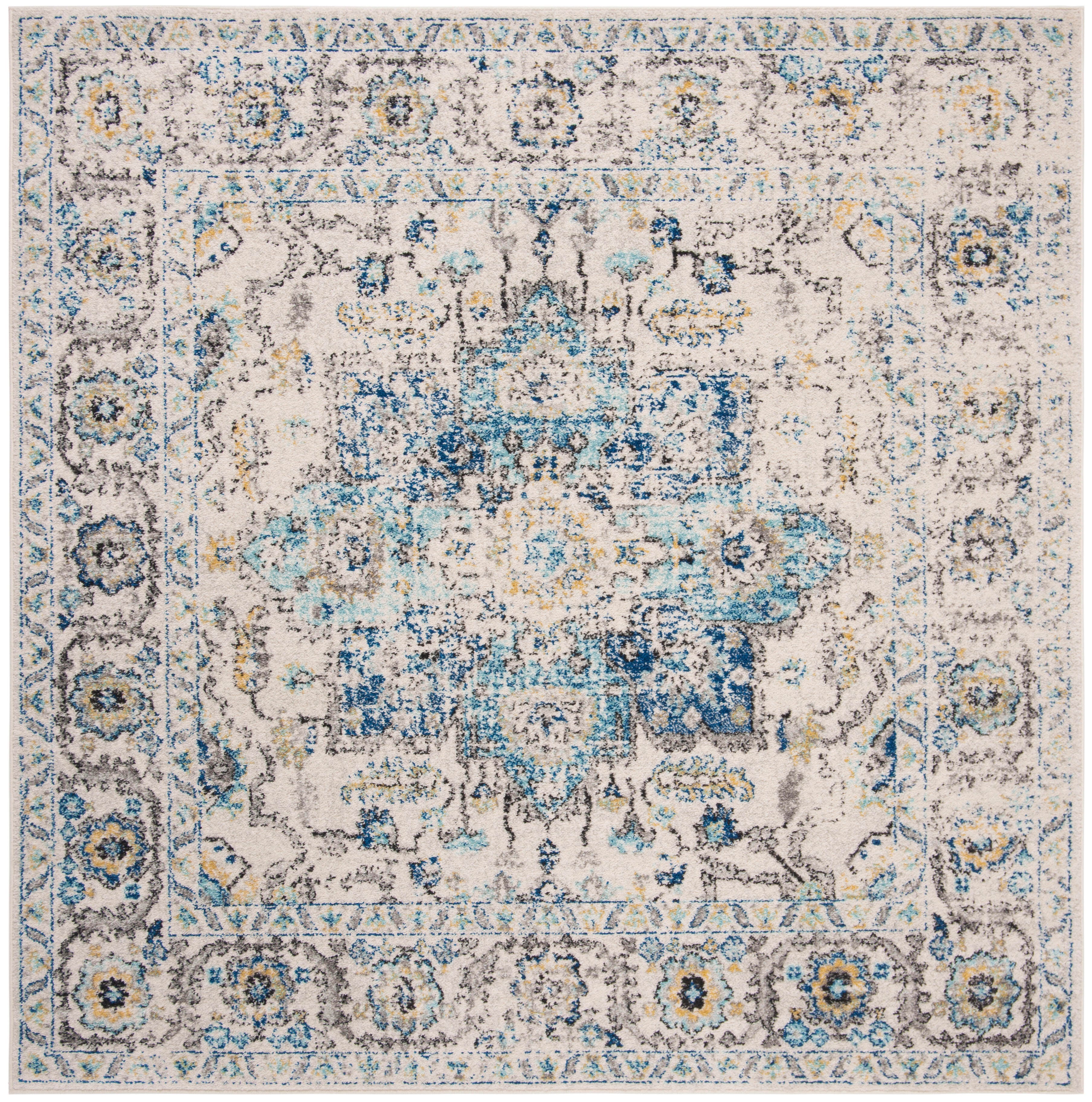 Safavieh Madison 3' x 3' Square Area Rug, Turquoise/Ivory, rollover