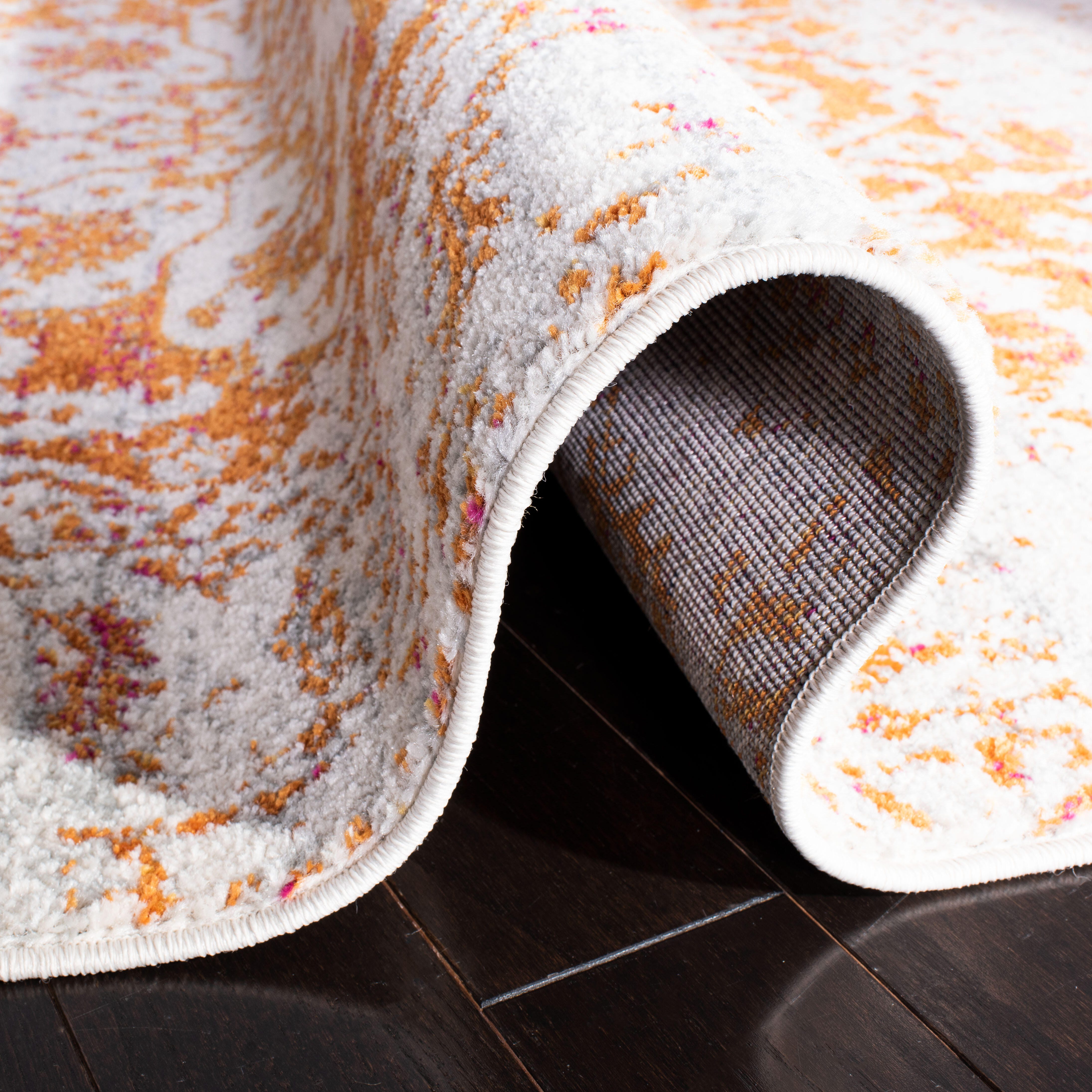 Safavieh Madison Madison 6'-7 x 9'-2 Area Rug, Orange/Ivory, large