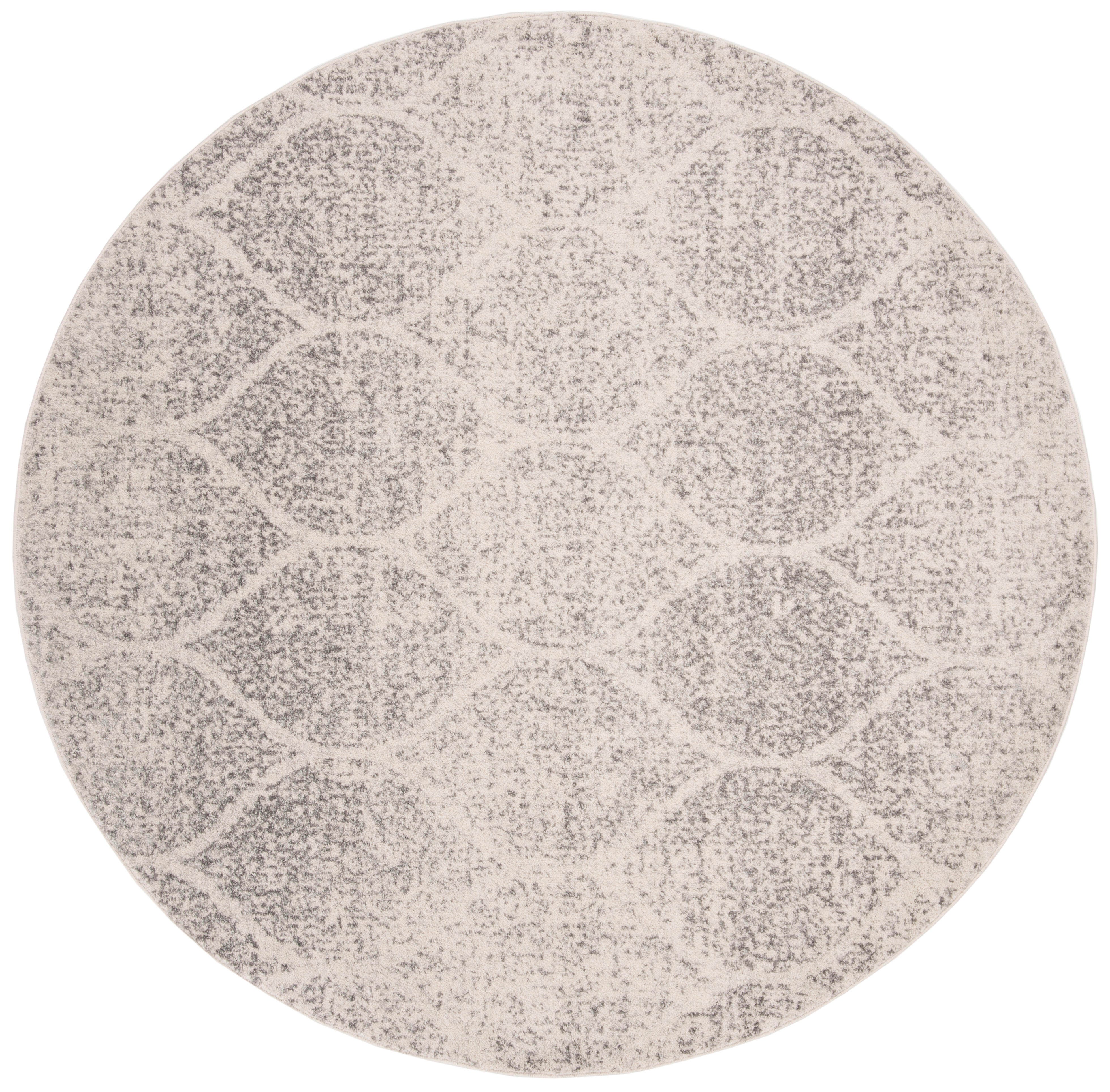 Safavieh Madison 4' x 4' Round Area Rug, Ivory/Silver, large