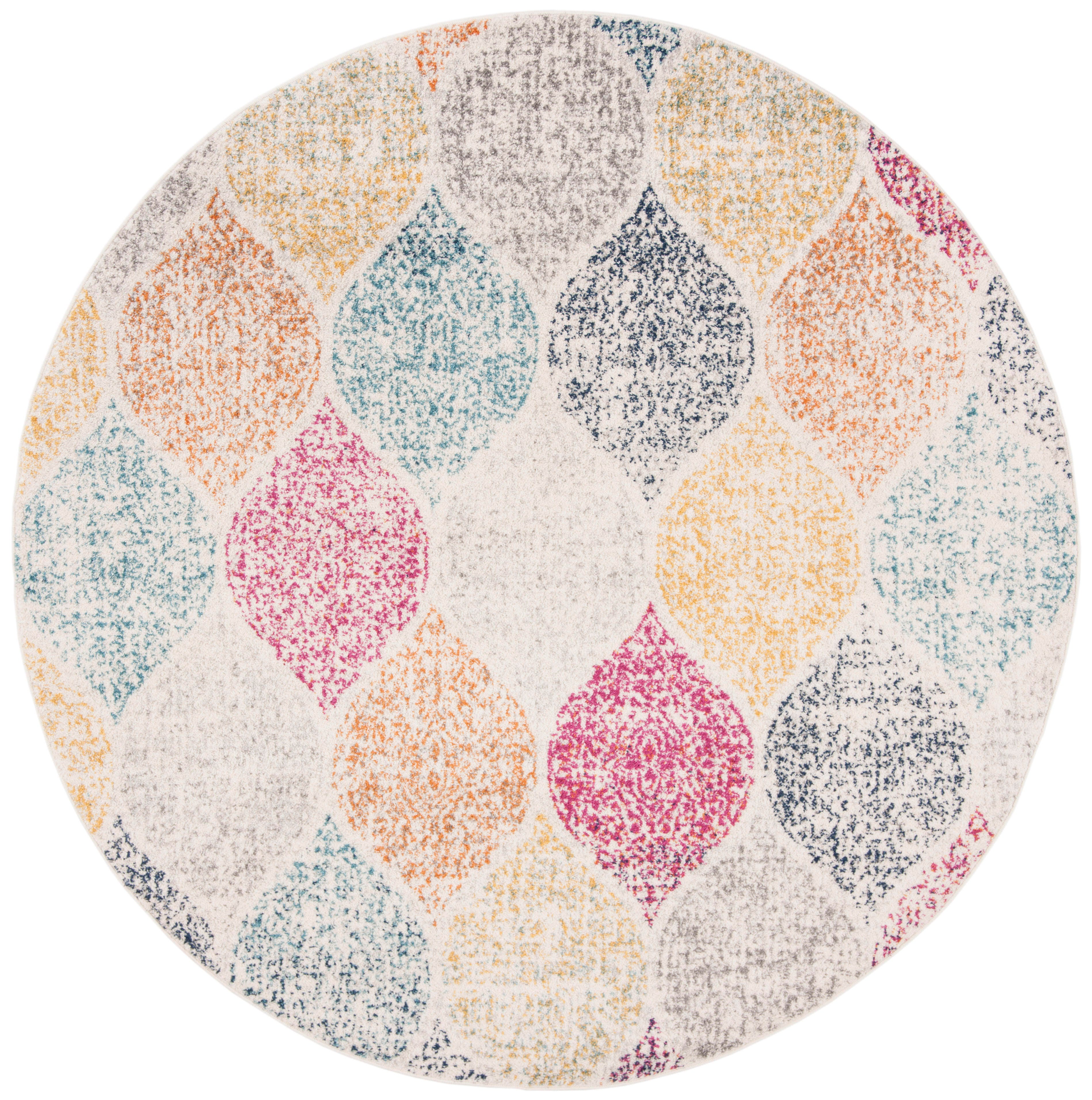 Safavieh Madison 4' x 4' Round Area Rug, Cream/Yellow, large
