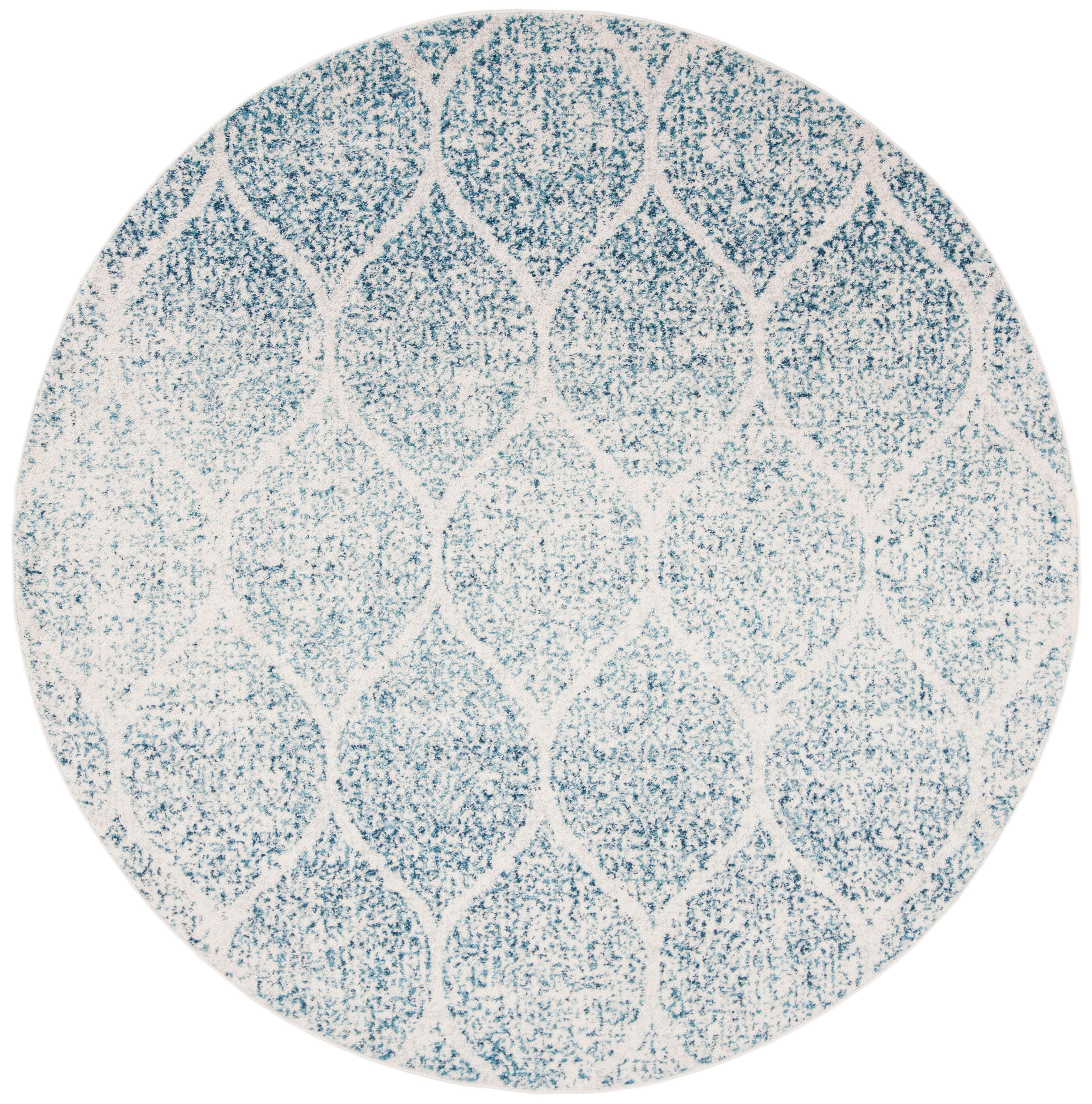 Safavieh Madison 4' x 4' Round Area Rug, Cream/Turquoise, large