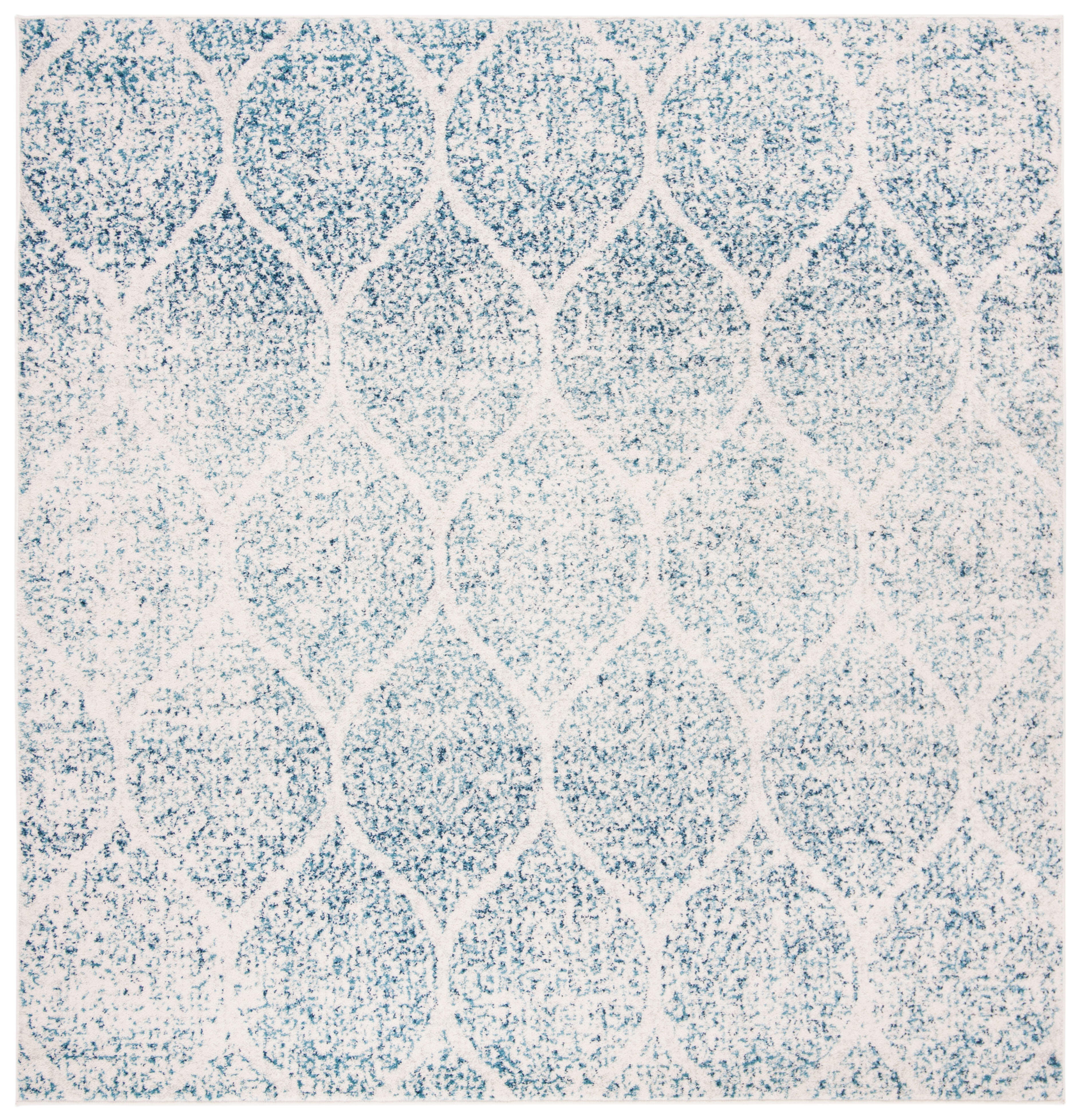 Safavieh Madison 4' x 4' Square Area Rug, Cream/Turquoise, rollover
