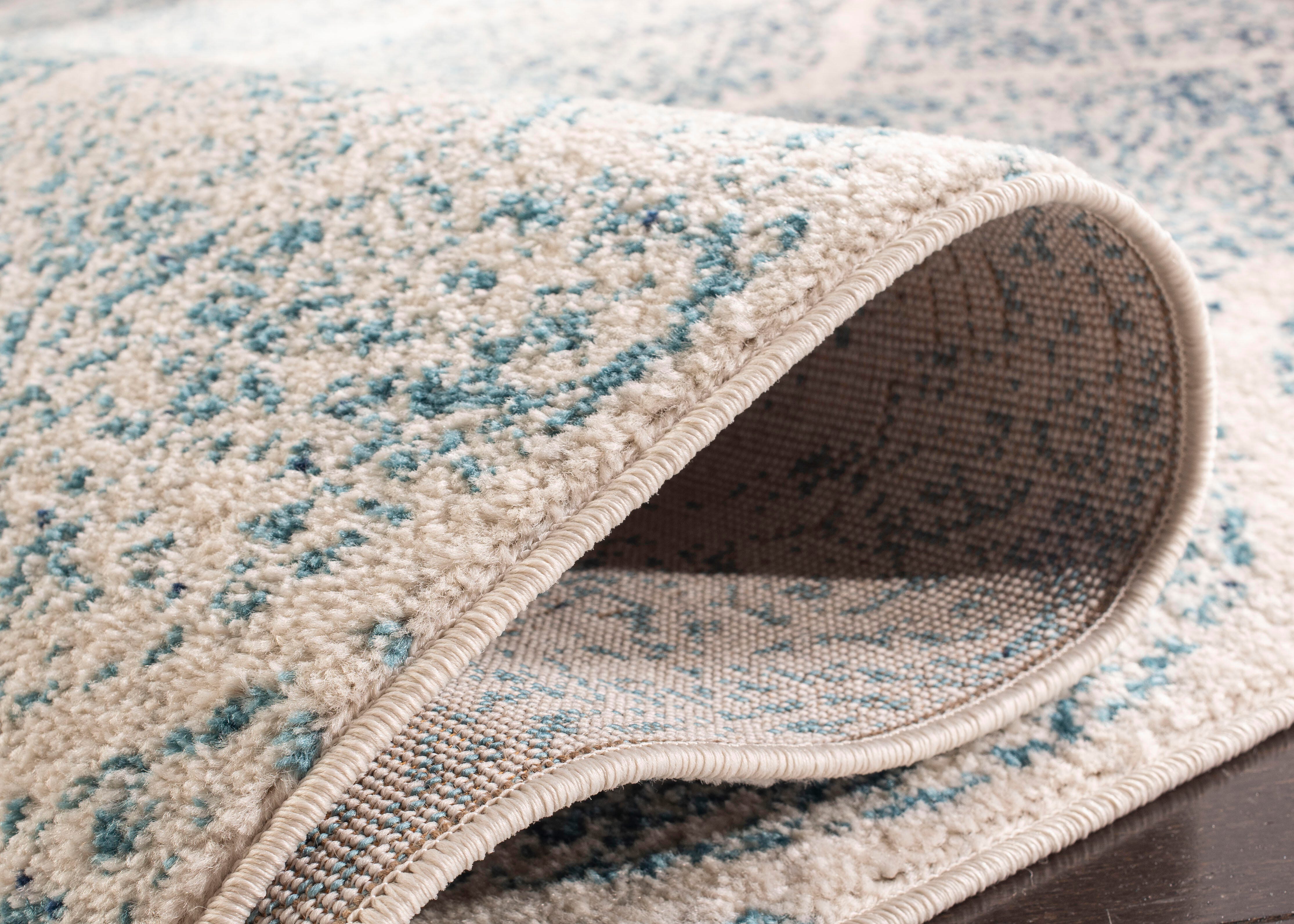 Safavieh Madison 4' x 4' Square Area Rug, Cream/Turquoise, large