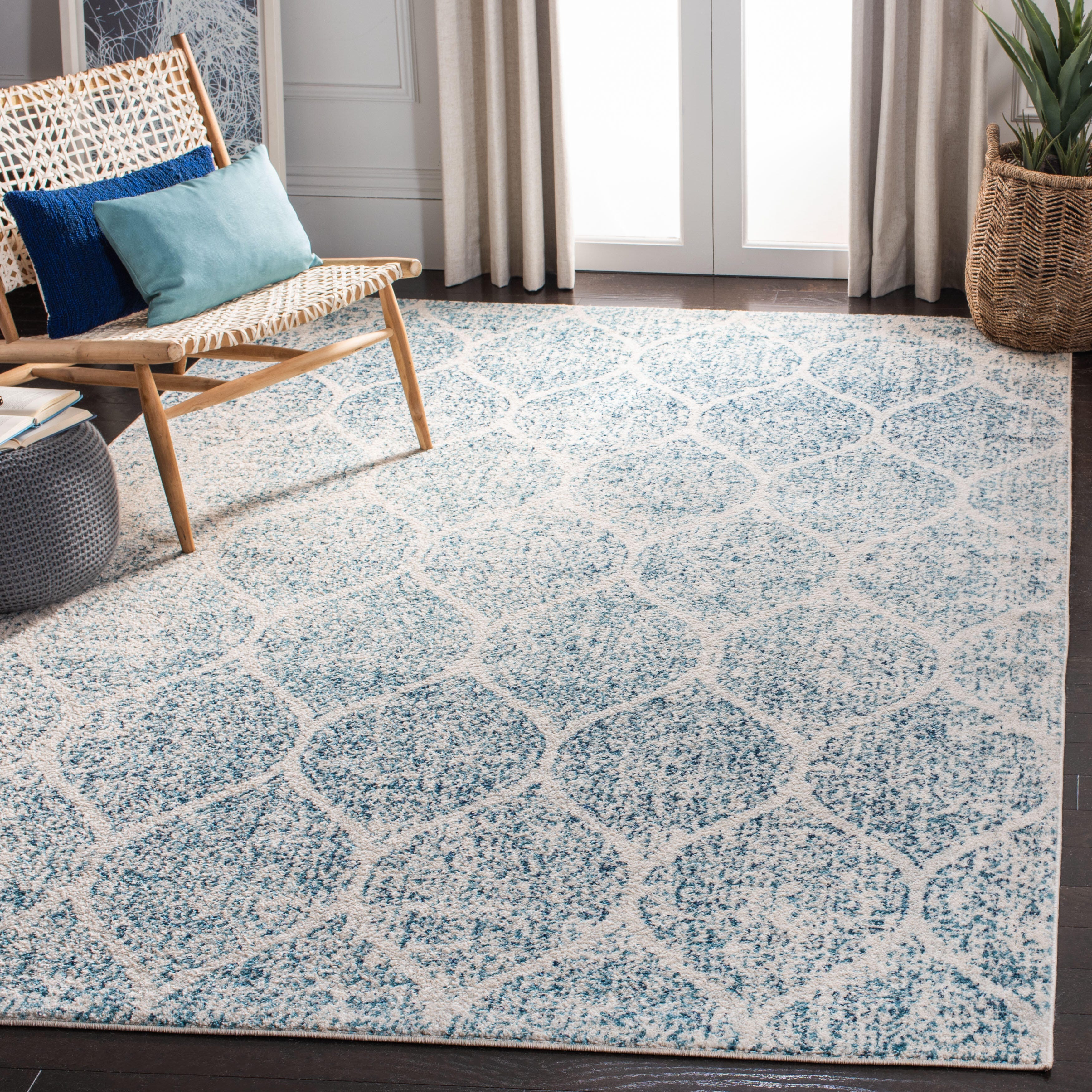 Safavieh Madison 6'-7 x 9'-2 Area Rug, Cream/Turquoise, large
