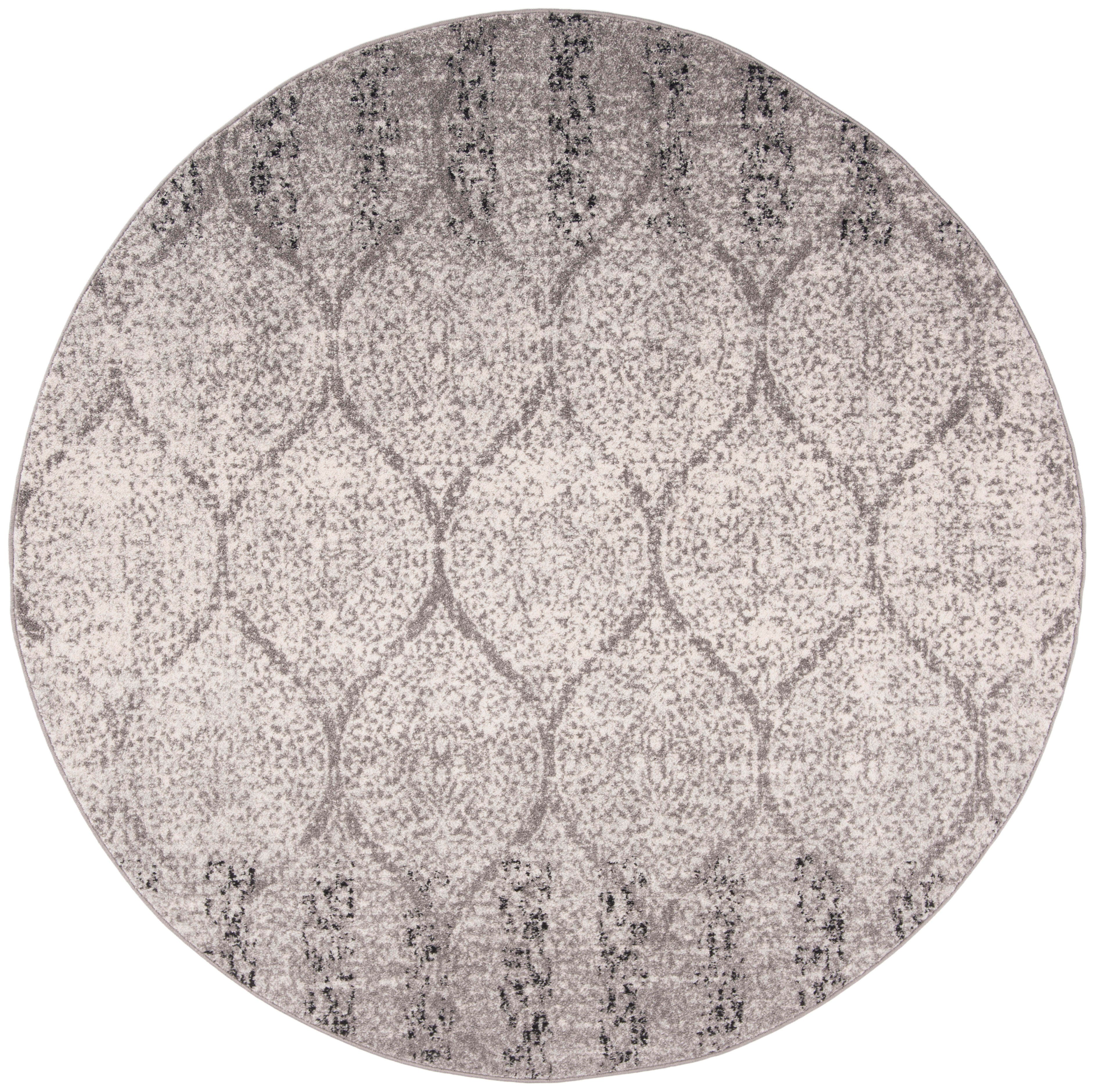 Safavieh Madison 4' x 4' Round Area Rug, Gray/Ivory, rollover
