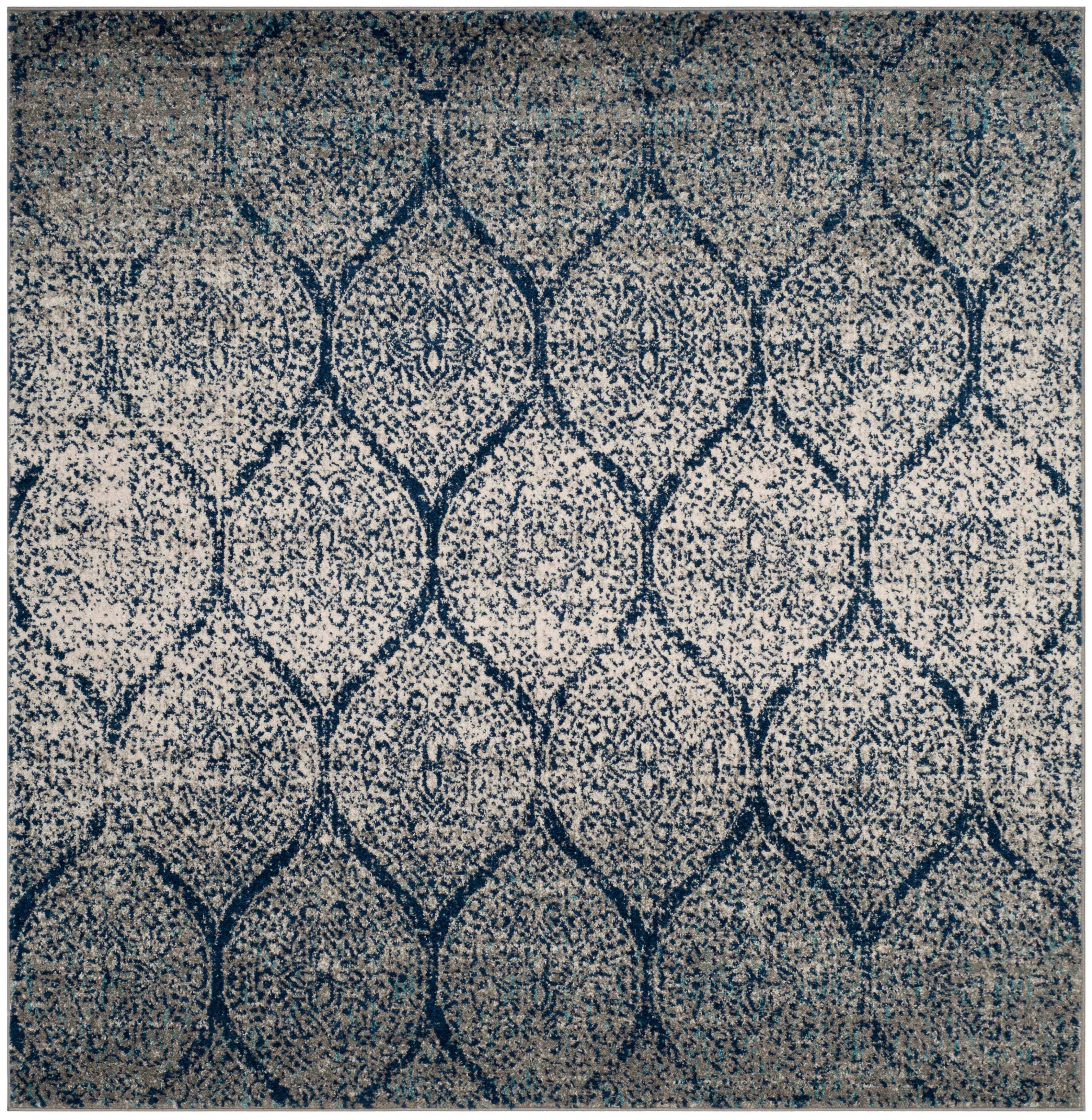 Safavieh Madison 4' x 4' Square Area Rug, Navy/Silver, large