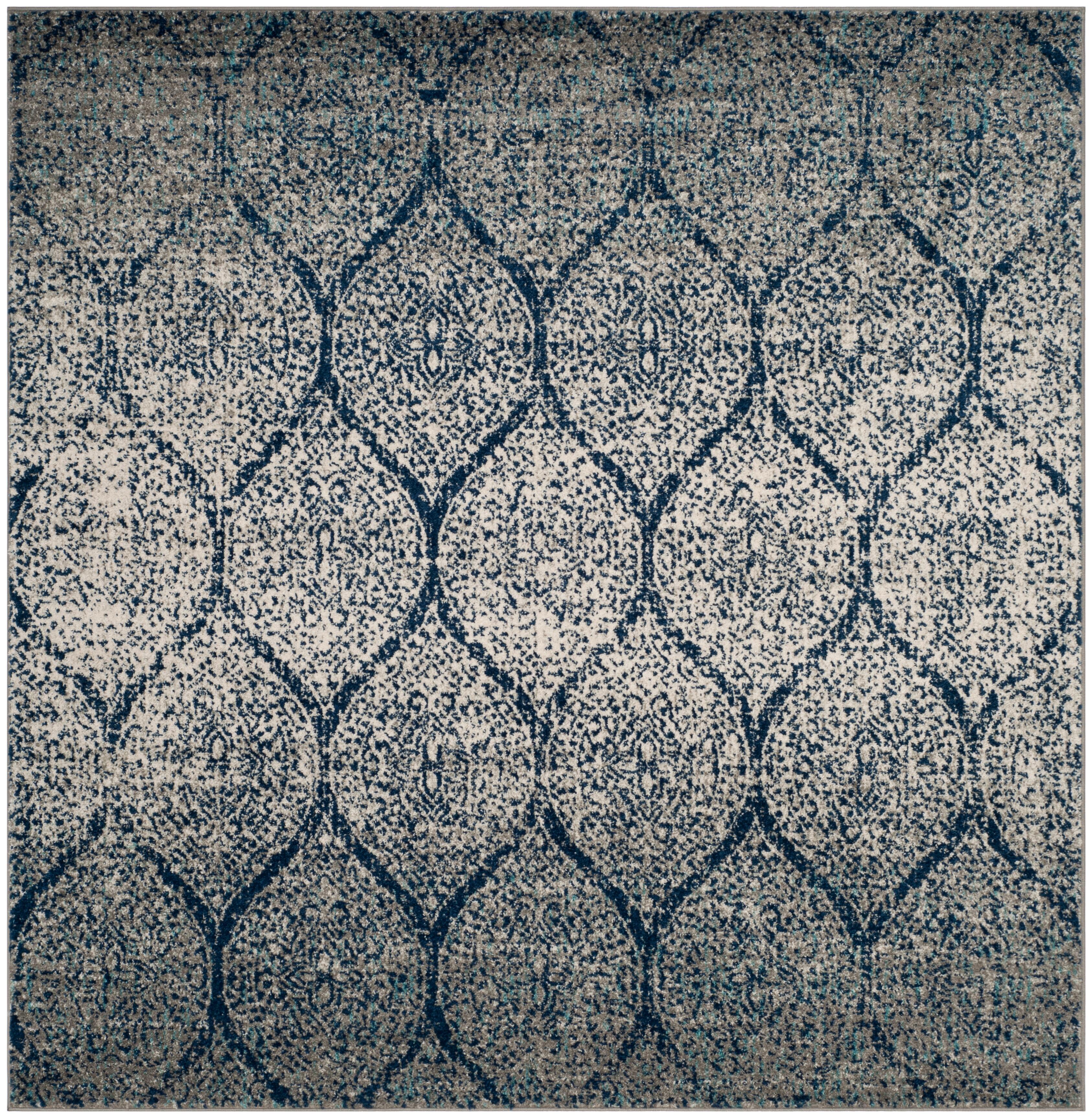 Safavieh Madison 6'-7 x 6'-7 Square Area Rug, Navy/Silver, large